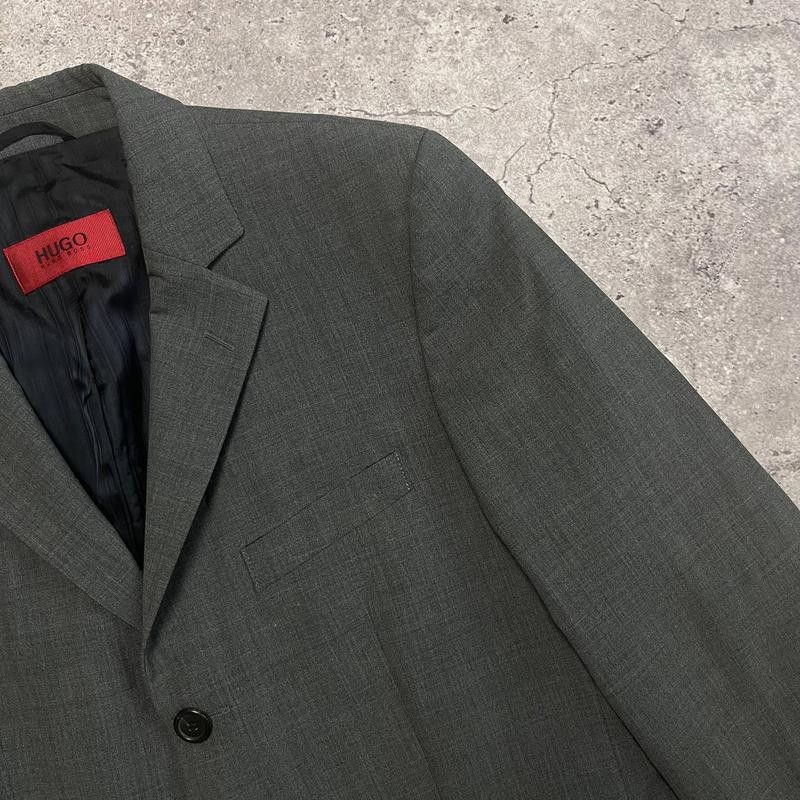 Hugo Boss × Vintage Hugo Boss Men's Wool Classic Gray Blazer Size 36 US 46 EU Size 36R - 3 Thumbnail