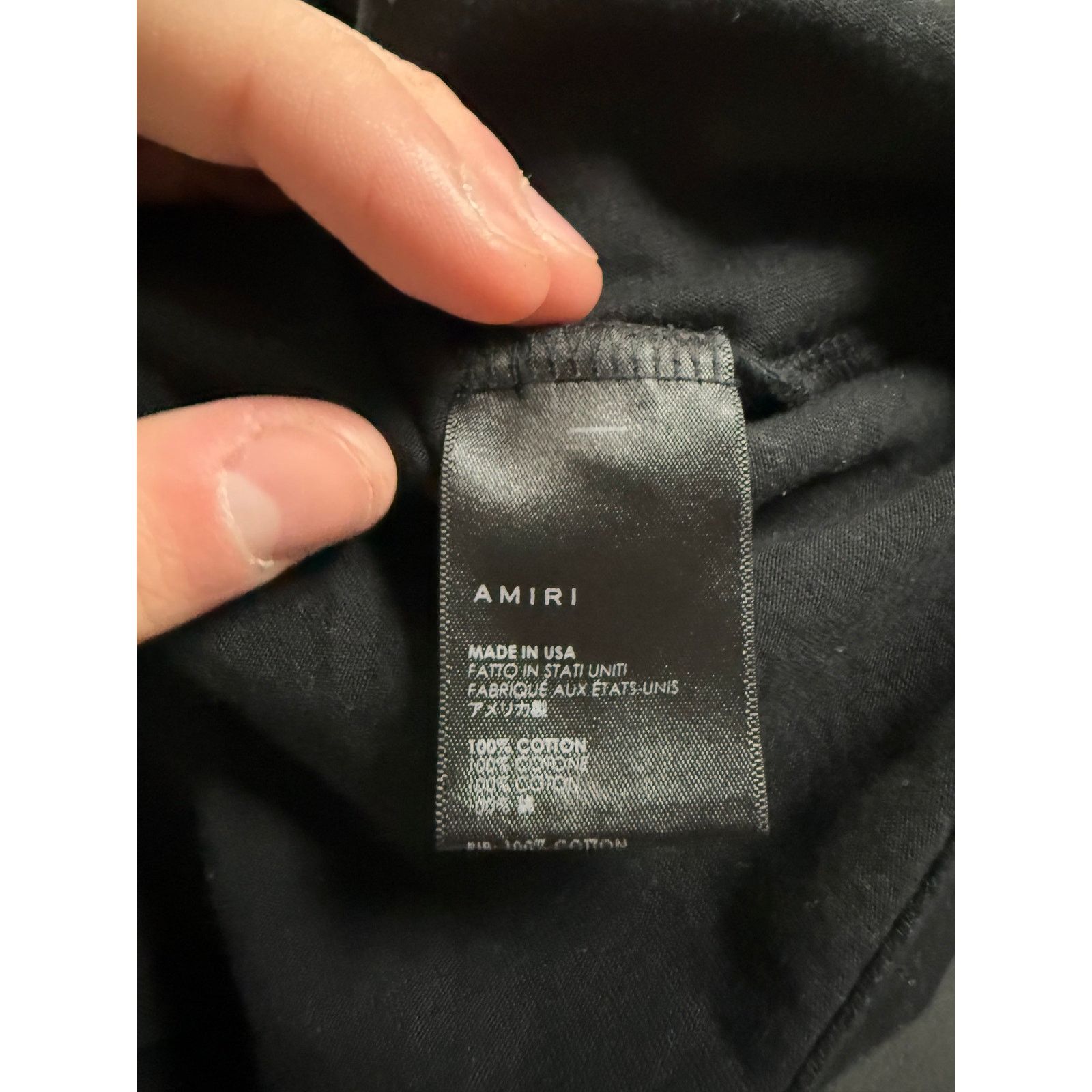 Amiri Amiri Tee Black Red Palm Medium Used Size US M / EU 48-50 / 2 - 3 Thumbnail