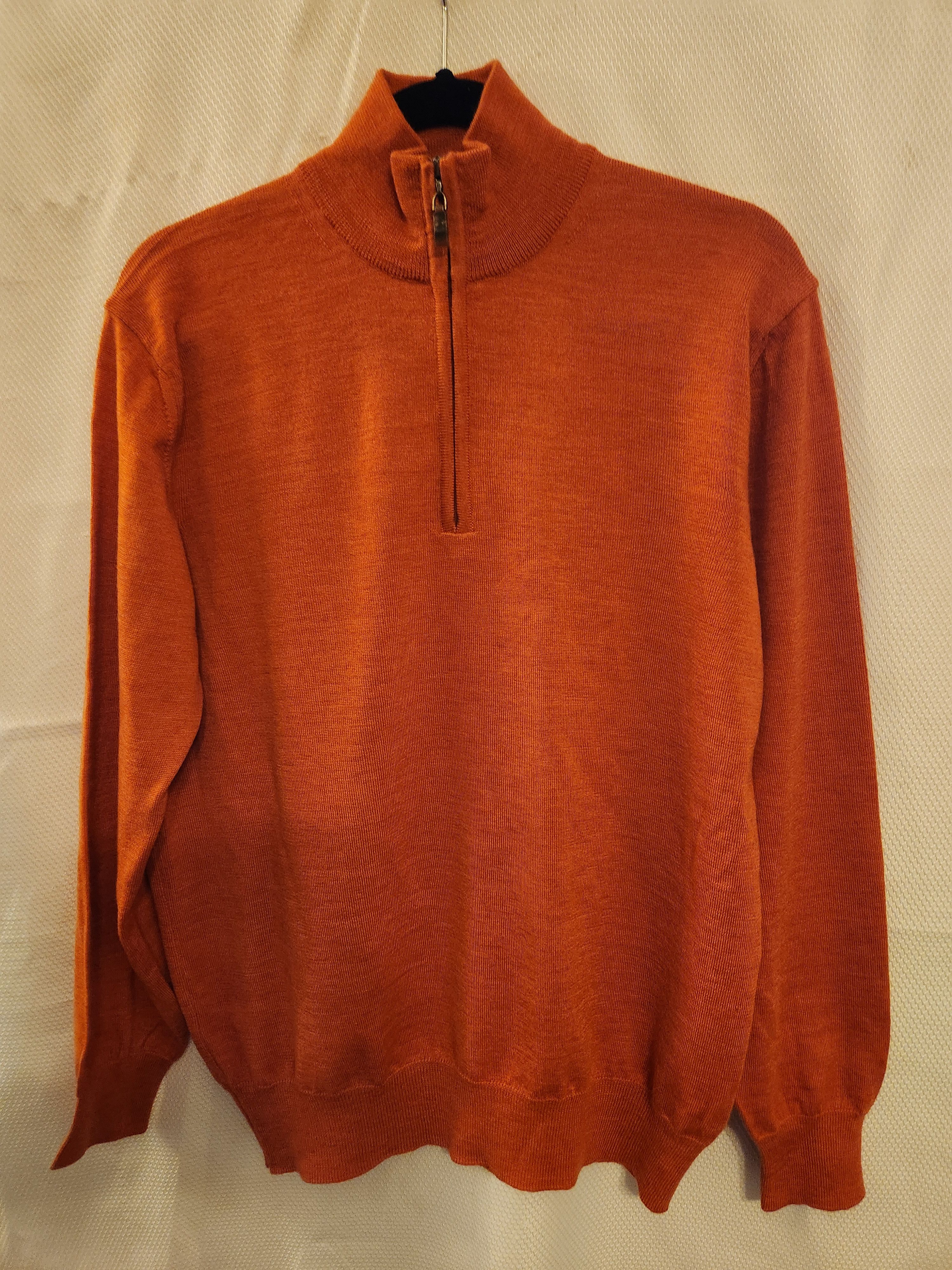 Robert Talbott Made in Italy 100% Merino Wool 1/4 Zip Pullover Sweater Size US L / EU 52-54 / 3 - 1 Thumbnail