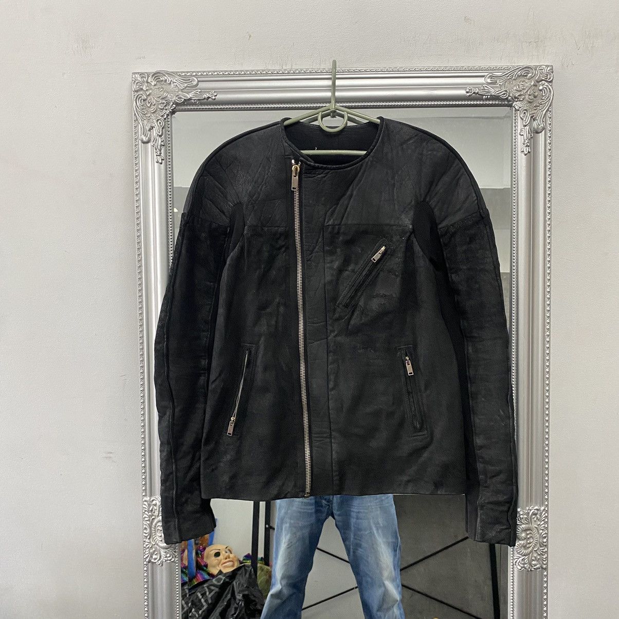Rick Owens Rick Owens Jacket Suede Biker Size S / US 4 / IT 40 - 1 Thumbnail