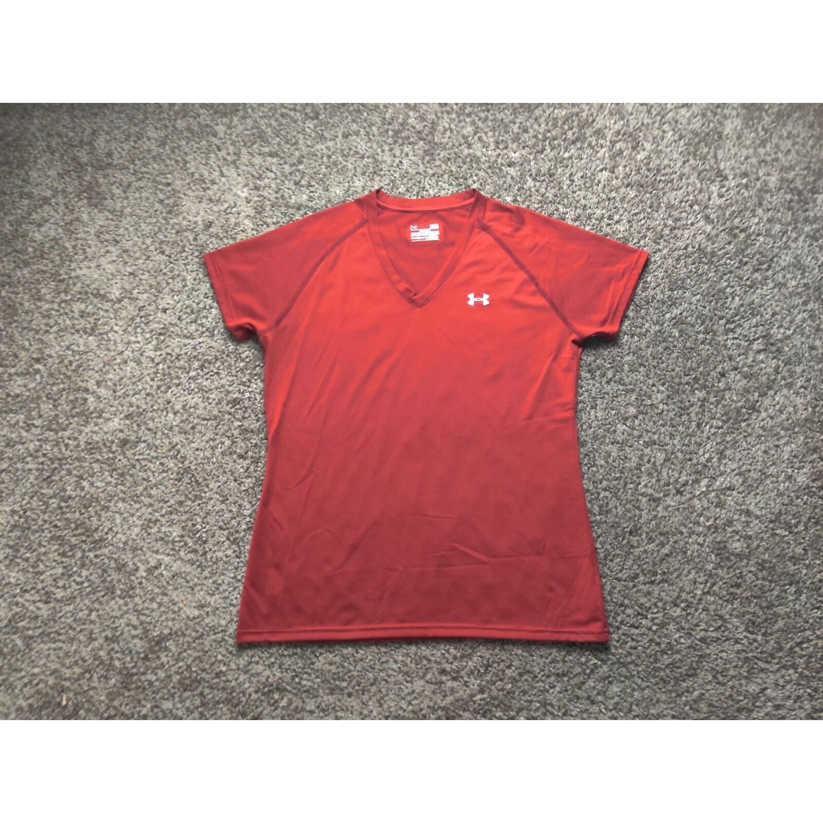 Under Armour Under Armour Shirt Adult Mens Large Red Striped V-Neck Size US L / EU 52-54 / 3 - 1 Thumbnail
