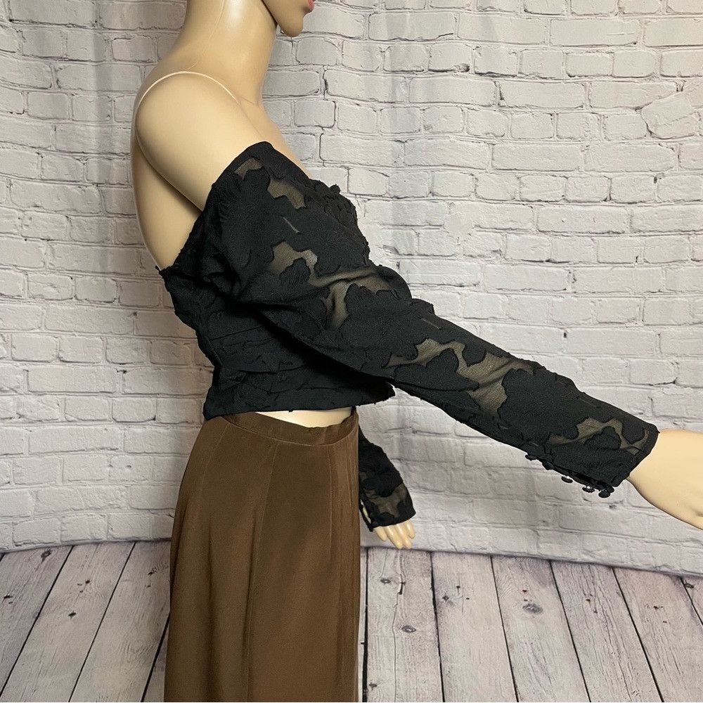 Free People New Free People Black Bella Corset Top Size L Size L / US 10 / IT 46 - 4 Thumbnail