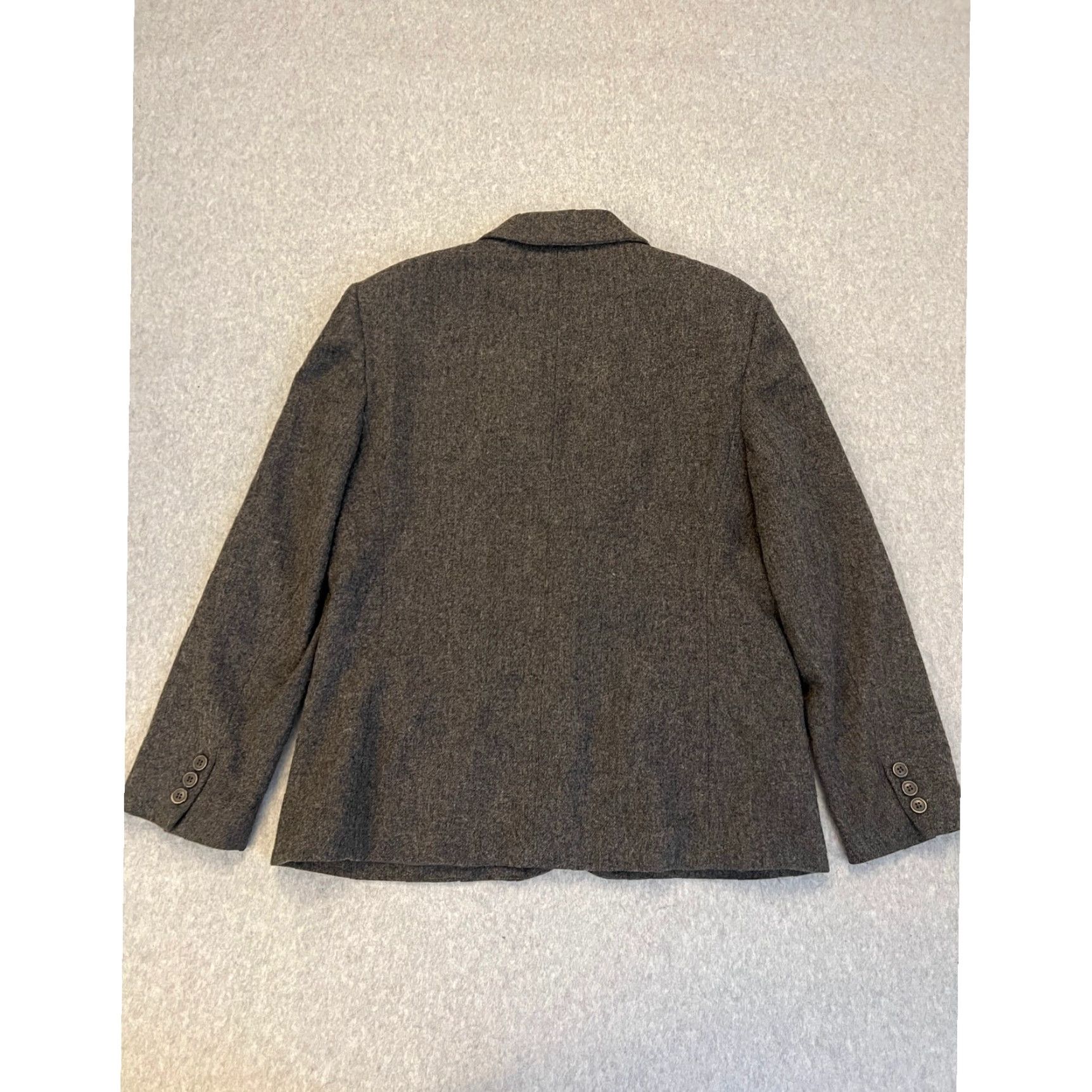 Vintage VINTAGE Park Square Blazer Womens Size 12 100% Wool Tweed Long Sleeve Gray Two Button Coat Jacket Blazer Size XL / US 12-14 / IT 48-50 - 2 Thumbnail