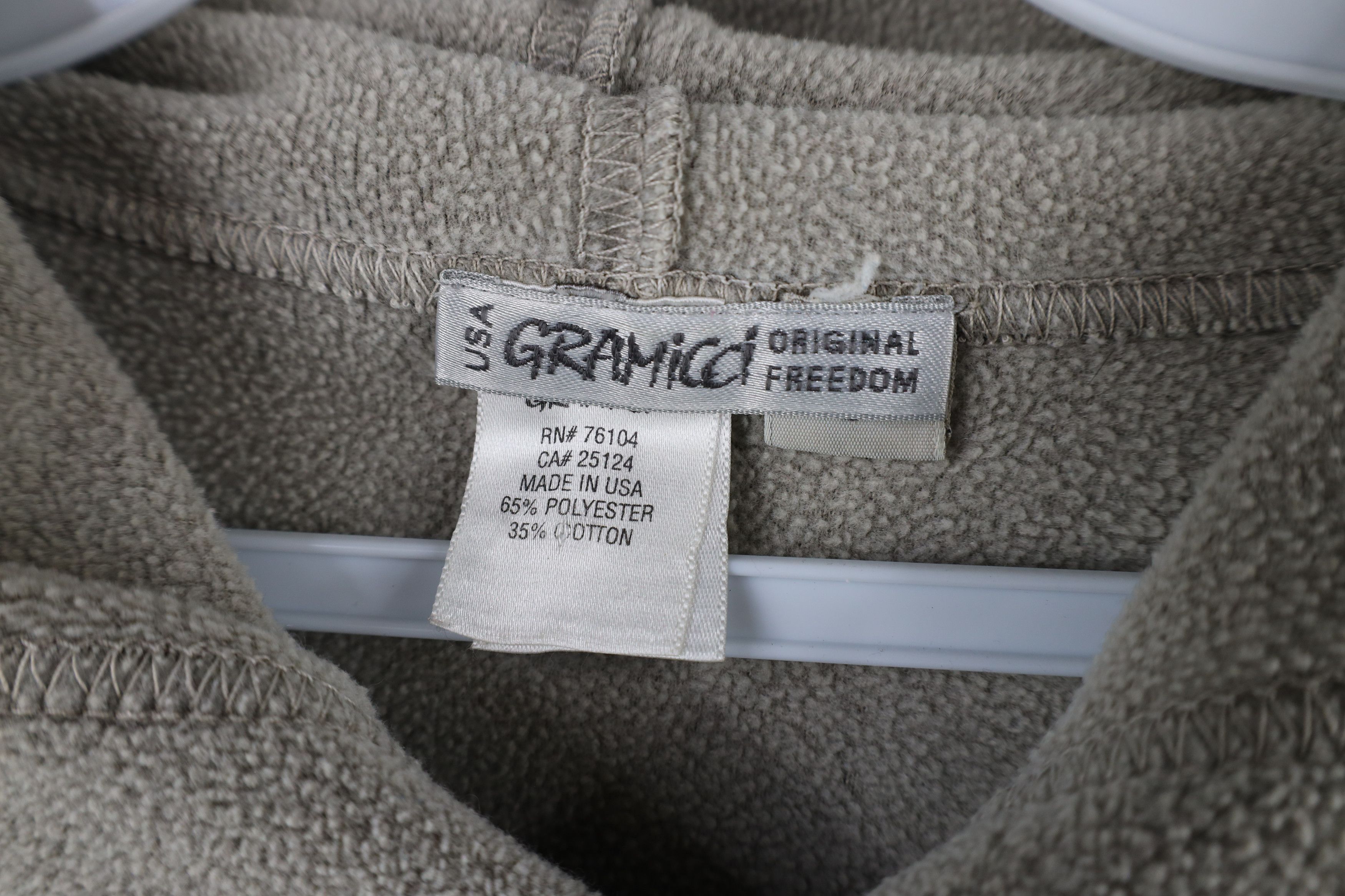 Gramicci × Vintage Vintage 90s Gramicci Freedom Blank Fleece Hoodie Gray USA Size L / US 10 / IT 46 - 4 Thumbnail