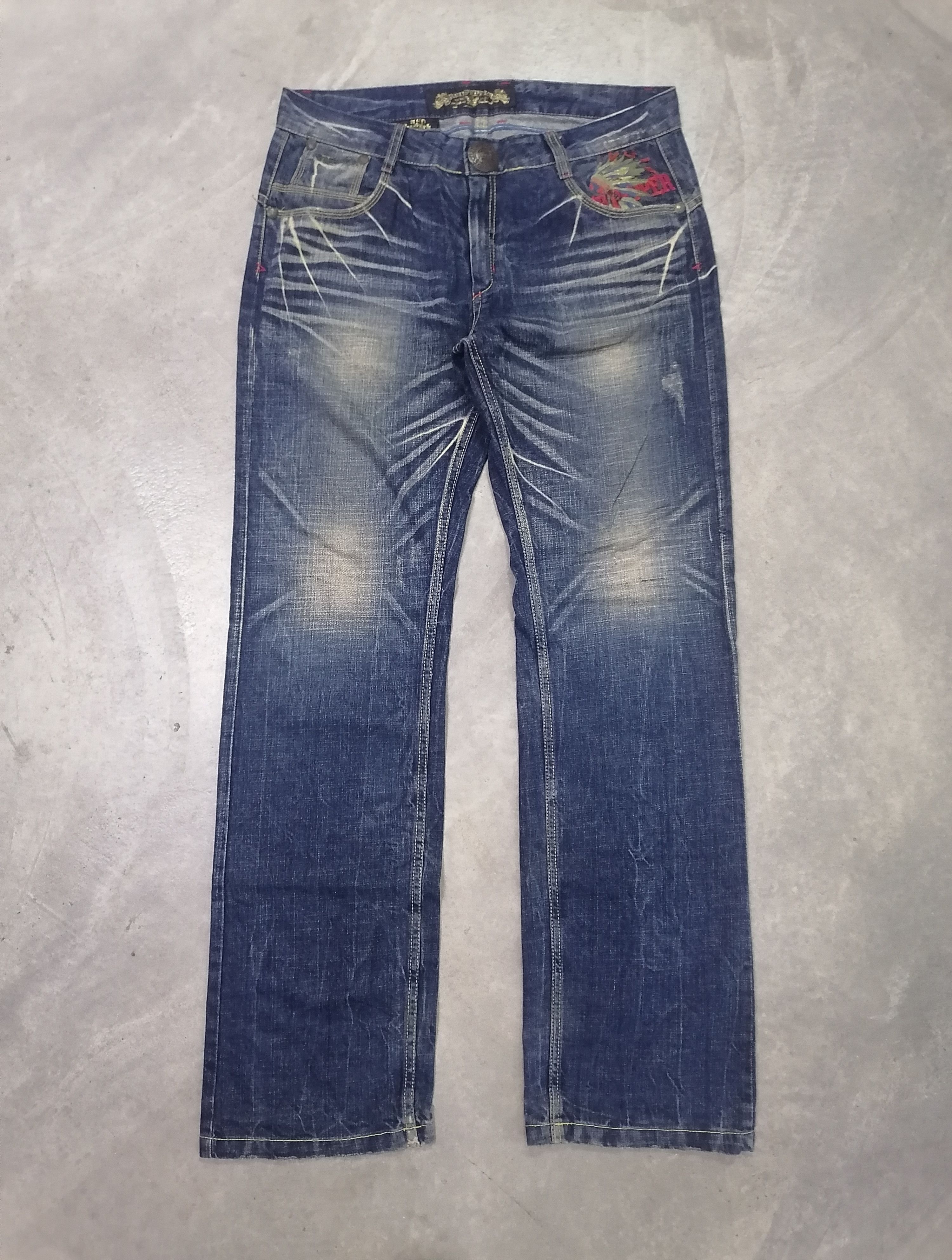Red Pepper Gold Label Claw Mark Distressed Denim Pants