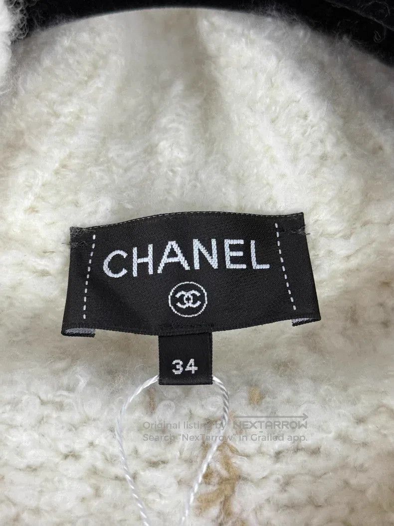 Chanel Chanel Ski series white diamond plaid cashmere jacket Size XXS / US 00 / IT 34 - 4 Thumbnail
