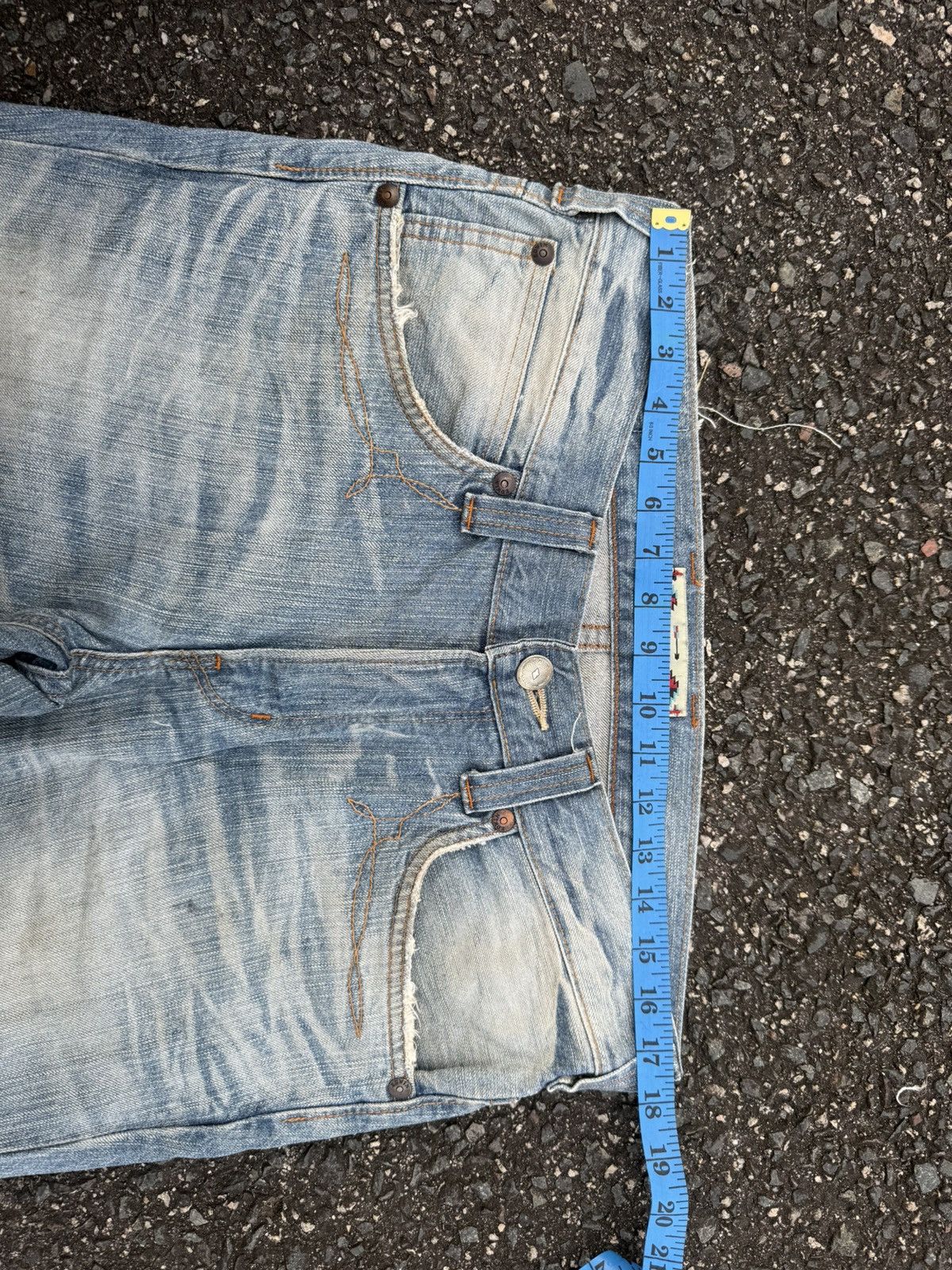 Edwin VINTAGE EDWIN FLARE FADED RIPPEP JEAN DENIM PANTS Size US 35 - 7 Thumbnail