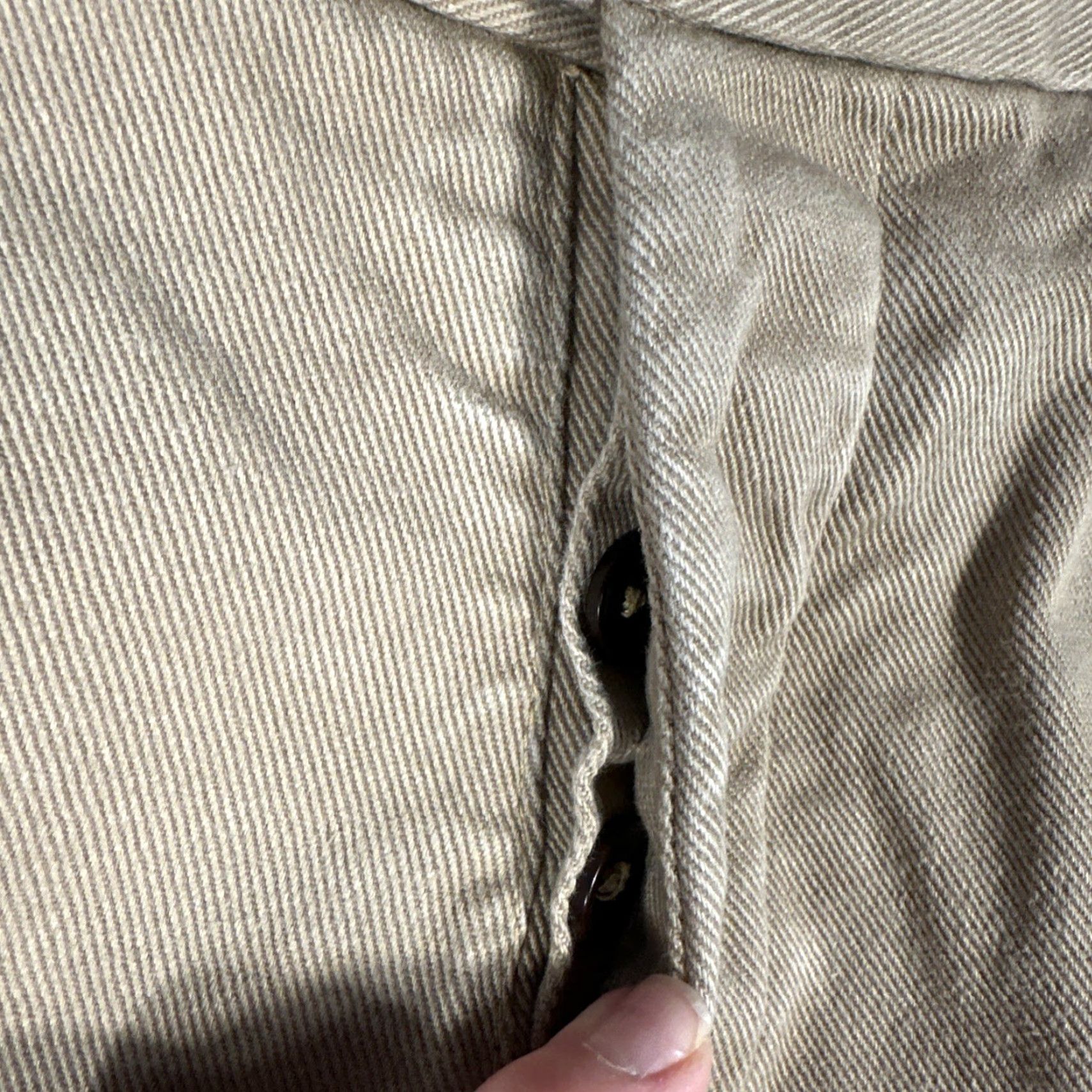 Gustin Gustin Slim Chino Pants Mens 31 x 31 Brown Button Fly Twill 5-Pocket Straight Leg Casual Business Travel Shirt Blues? Size US 31 - 3 Thumbnail