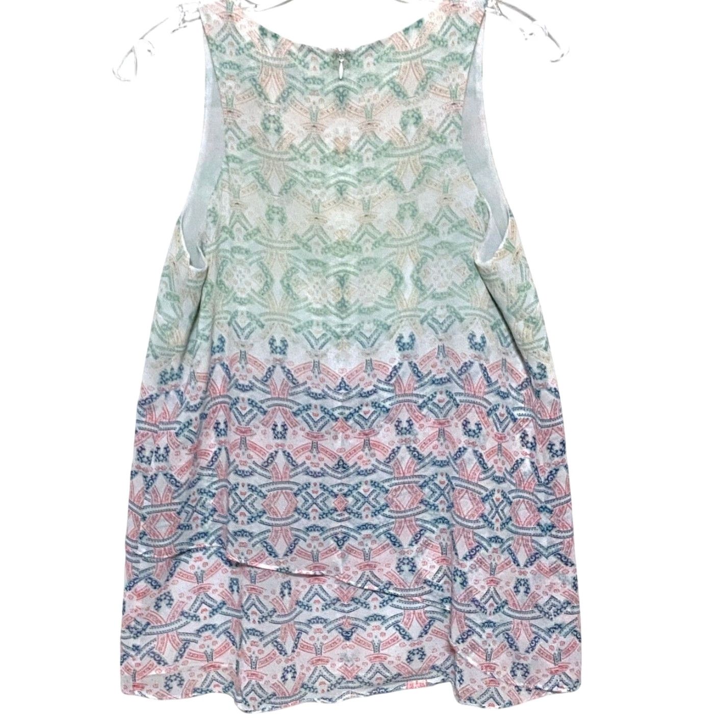 Vintage VINTAGE The Heart of Cabi Sleeveless Mosaic Tiered Top Women S Spring Boho Pastel Hippie Geometric Zip Back Boys? Size S / US 4 / IT 40 - 3 Thumbnail