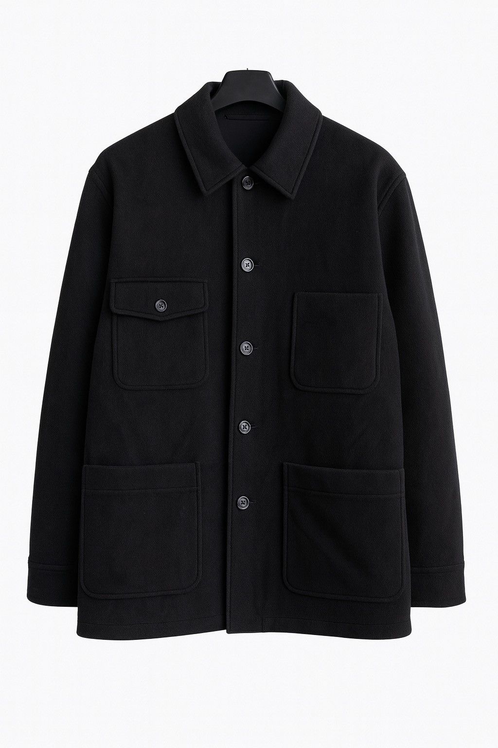 Comme des Garcons Homme Comme des Garçons Homme Black Wool Work Jacket AD1988 Japan Size US M / EU 48-50 / 2 - 1 Thumbnail