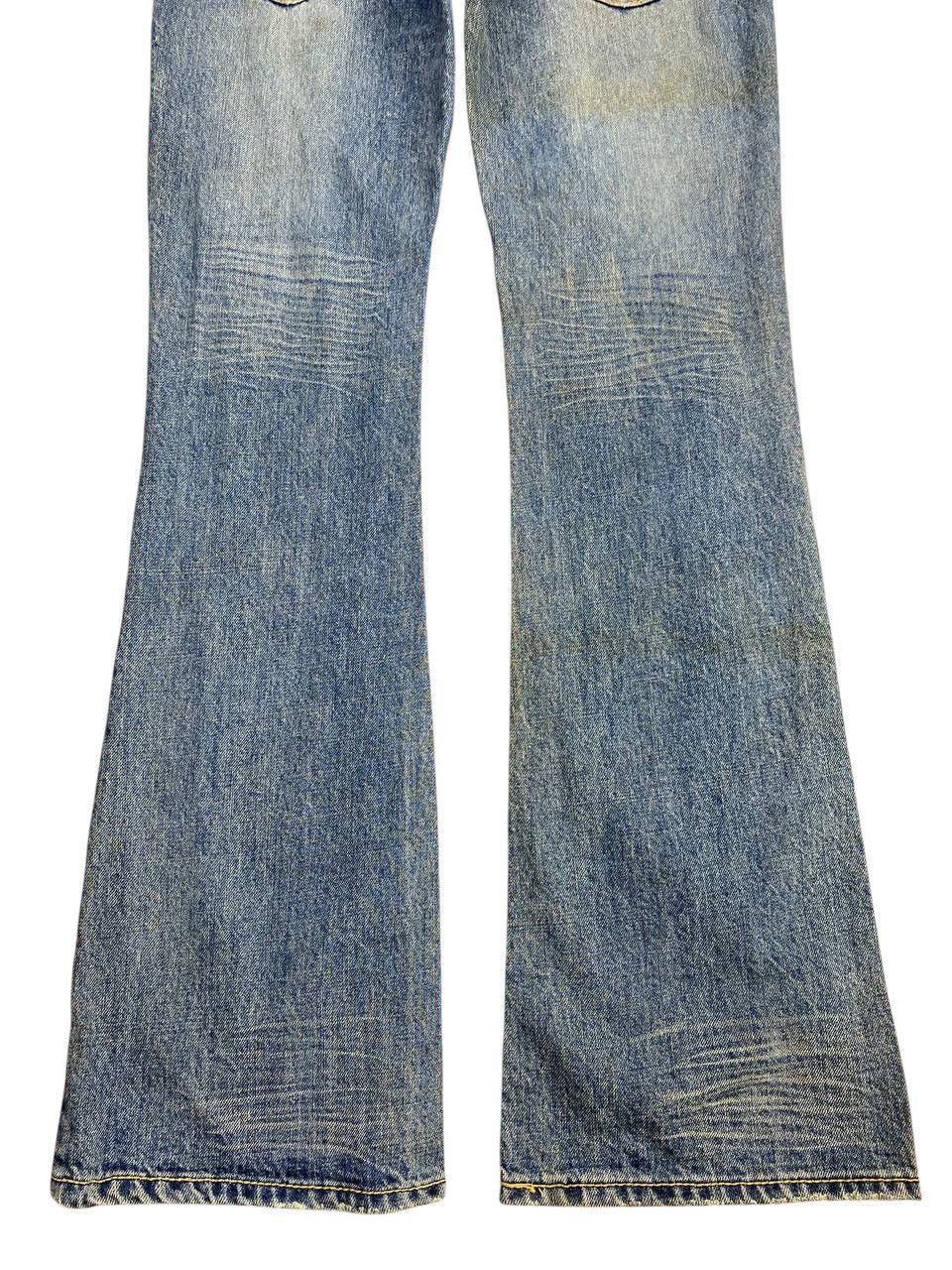 JACKROSE Y2K 2000’s Jackrose Mudwash Distressed Flare Jeans Size US 31 - 16 Thumbnail
