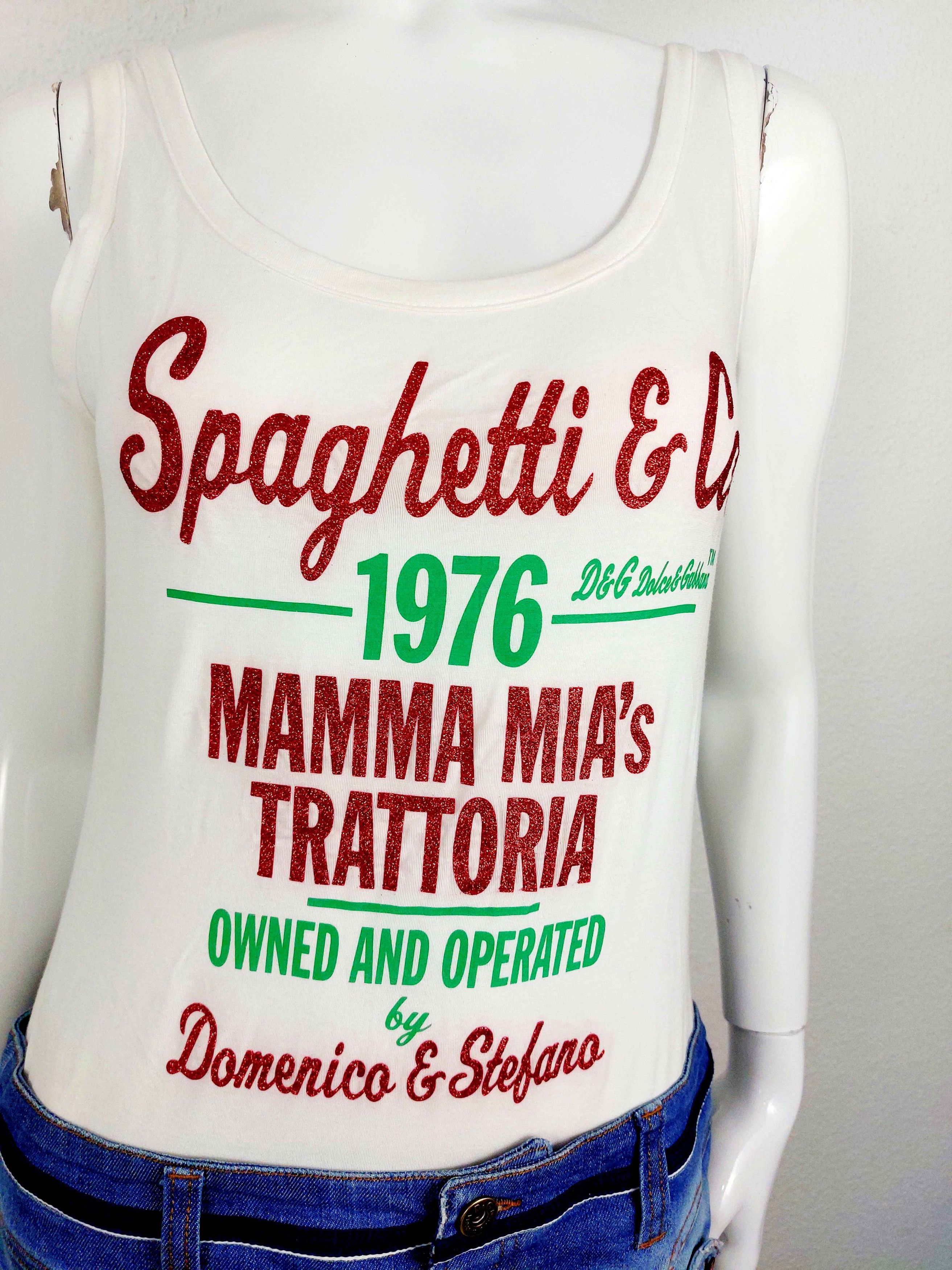 Dolce & Gabbana Dolce and Gabbana D&G Spaghetti Co Trattoria Denim Dress Size M / US 6-8 / IT 42-44 - 3 Thumbnail