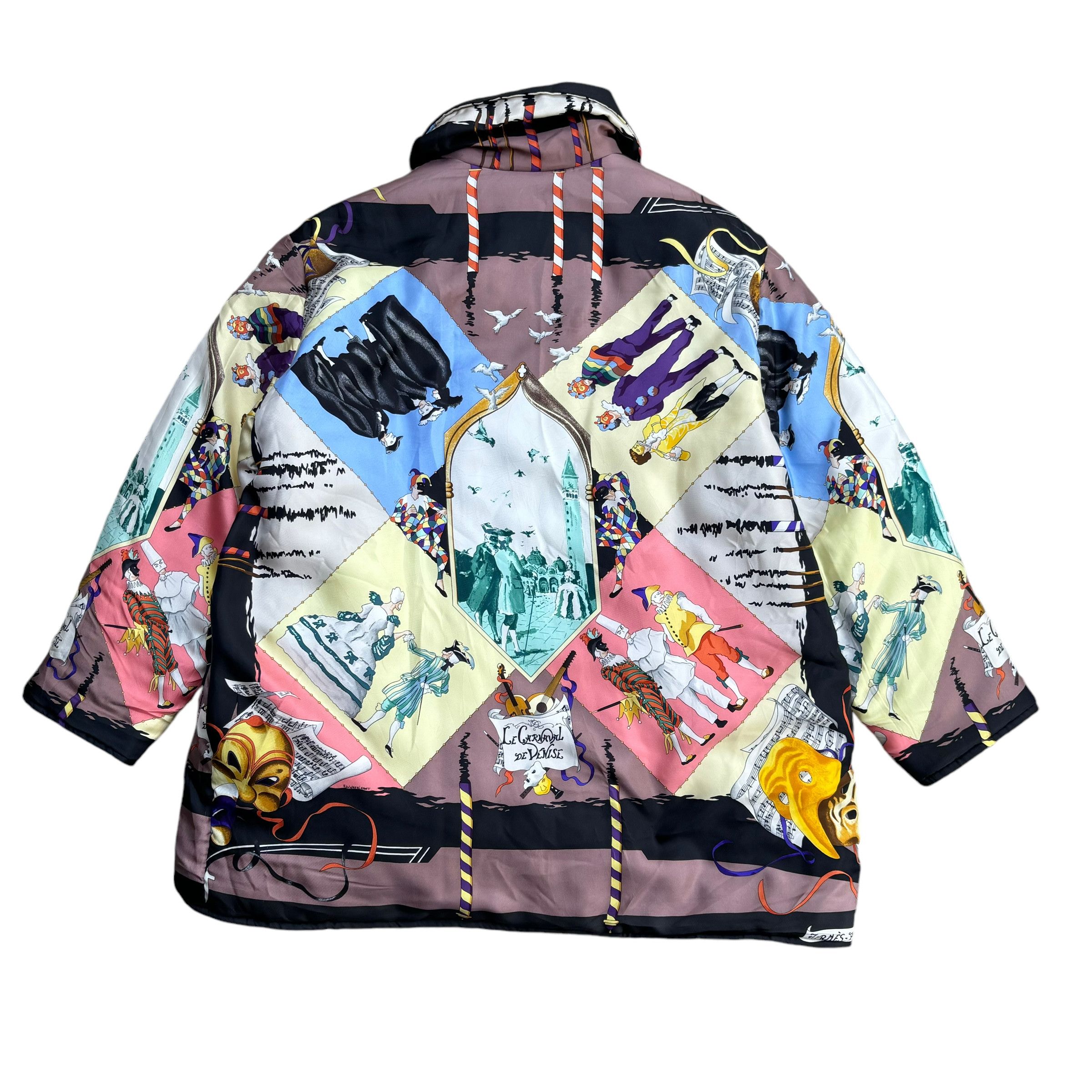 Hermes Vintage Hermes Le Carnavale de Venise Reversible Silk Jacket Size US M / EU 48-50 / 2 - 6 Thumbnail