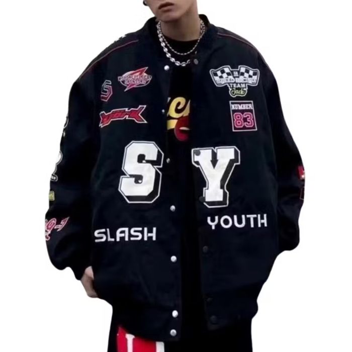 Japanese Brand Slash Youth Patch Graphic Racing Jacket | Grailed