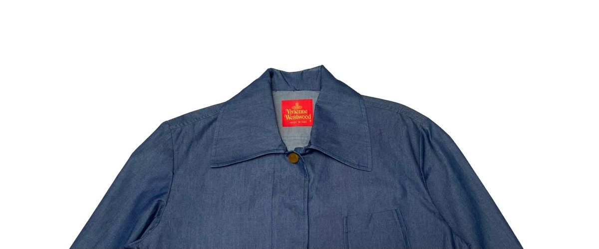 Vintage × Vivienne Westwood Rare Vintage Vivienne Westwood Italy Trench Coat Denim 1990s Size US L / EU 52-54 / 3 - 6 Thumbnail