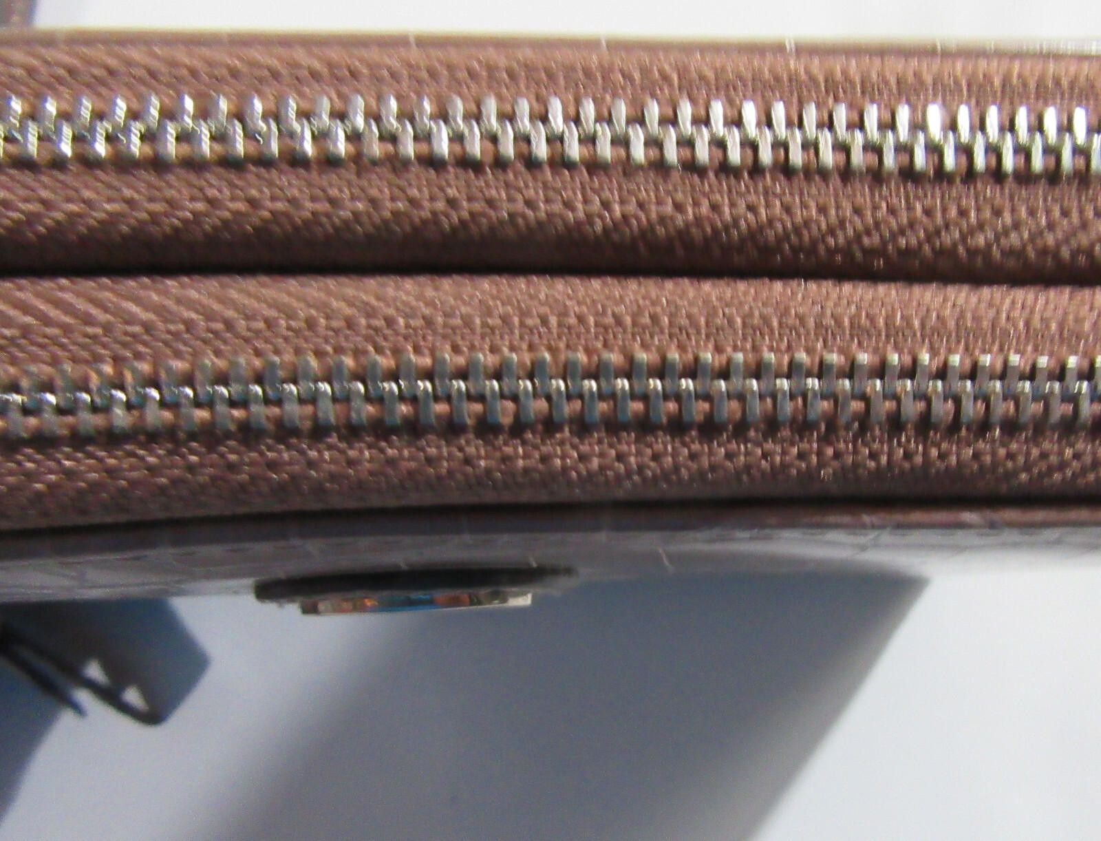 Designer Anne Klein Double Zip Around Wallet Croco Tan Size ONE SIZE - 4 Thumbnail