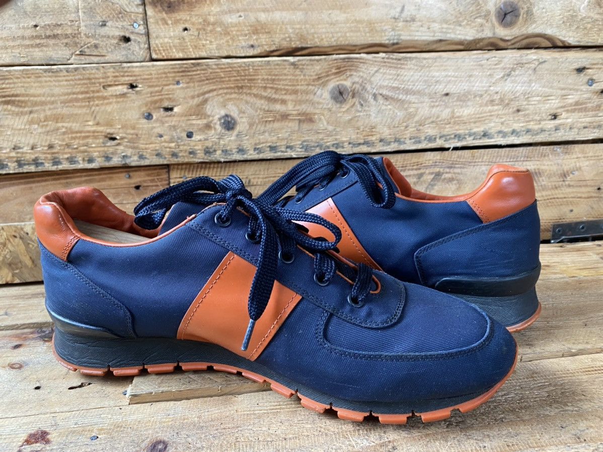Prada Prada match blue leather trainer sneakers Size US 11.5 / EU 44-45 - 12 Thumbnail