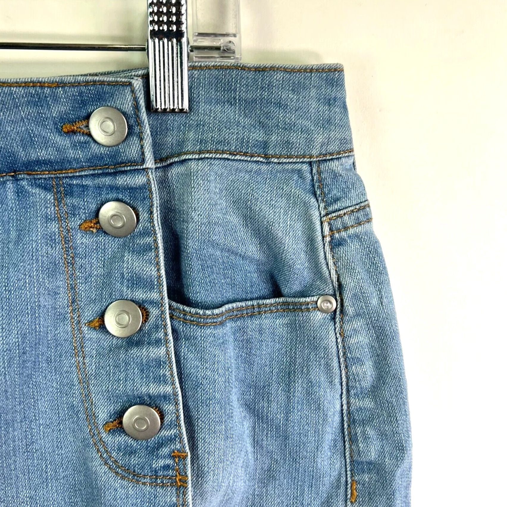 Energie Energie Blue Denim Mini Skirt Womens Size 11 Casual 90s American Size 32" / US 10 / IT 46 - 2 Thumbnail
