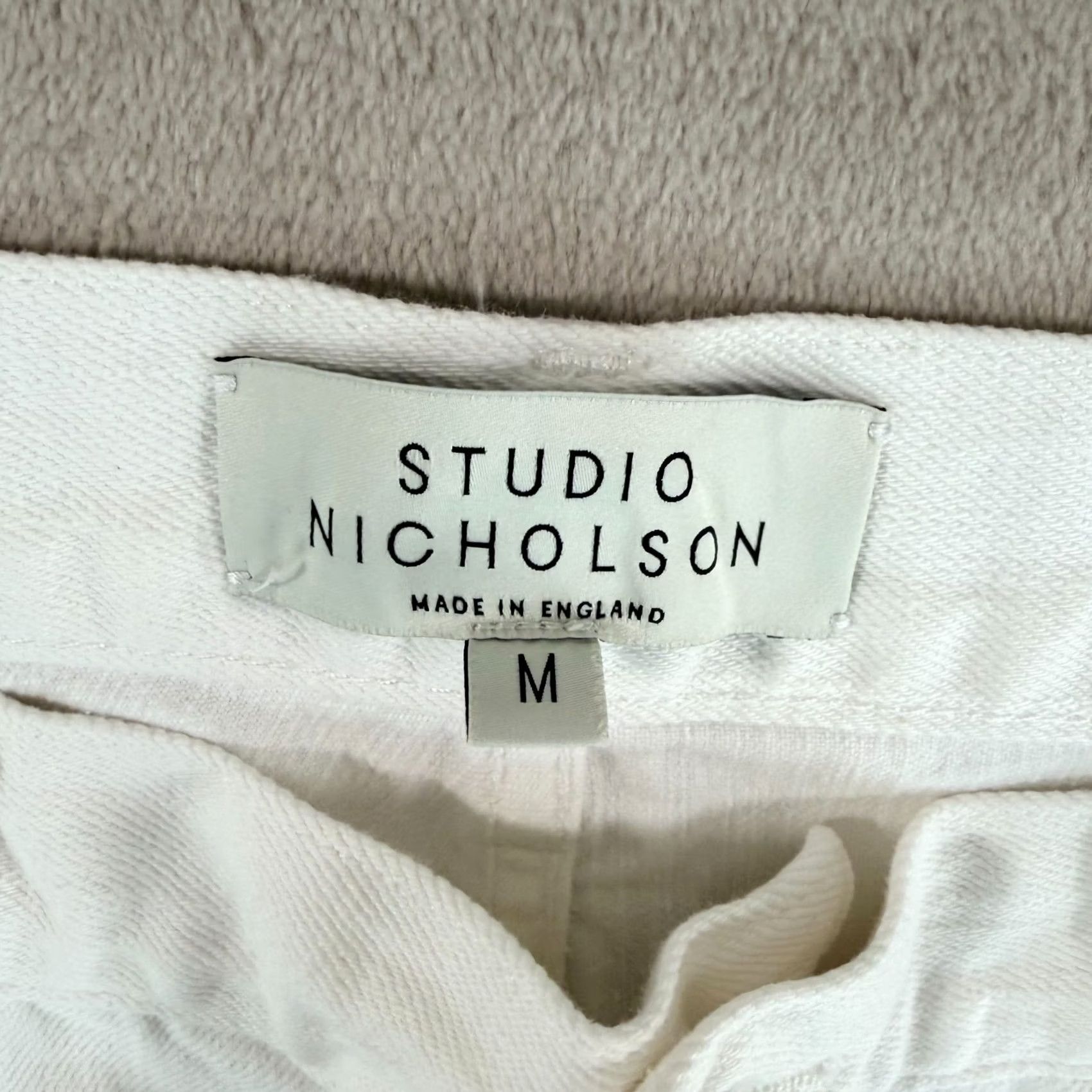 Vintage Studio Nicholson Jeans Mens Medium 30x26 White Tannaro Tapered Selvedge Cotton 90s Levi's Made In Usa New, Men's (Size 31) — image 2 of 6