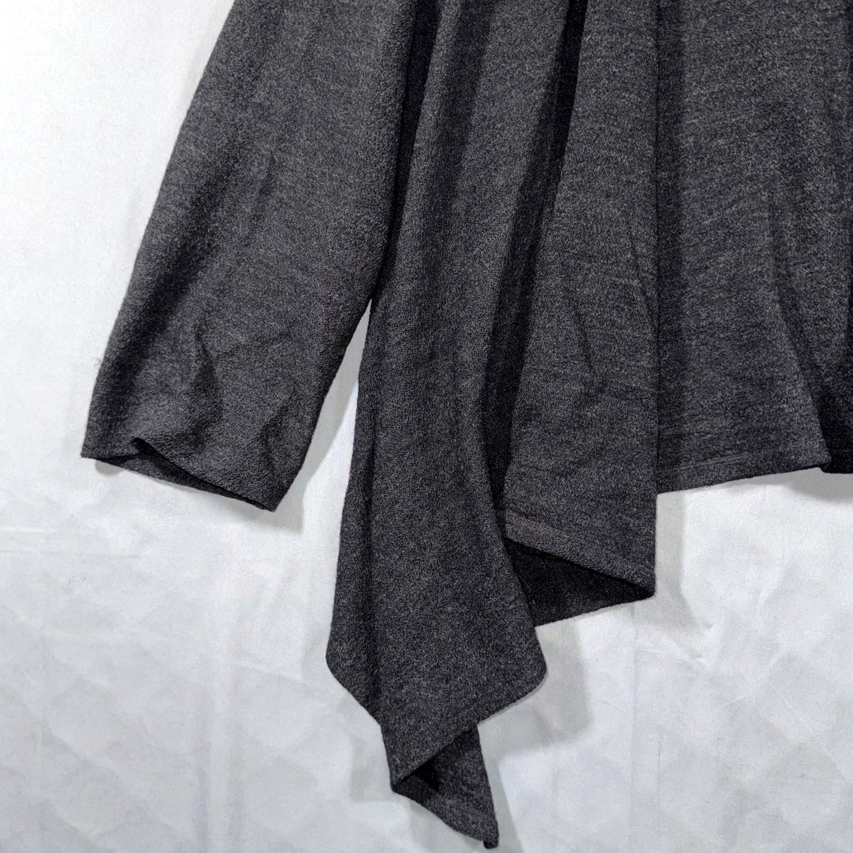 Eileen Fisher Eileen Fisher Cardigan Sweater Womens Medium Gray 100% Wool Open Drape Front Size M / US 6-8 / IT 42-44 - 4 Thumbnail
