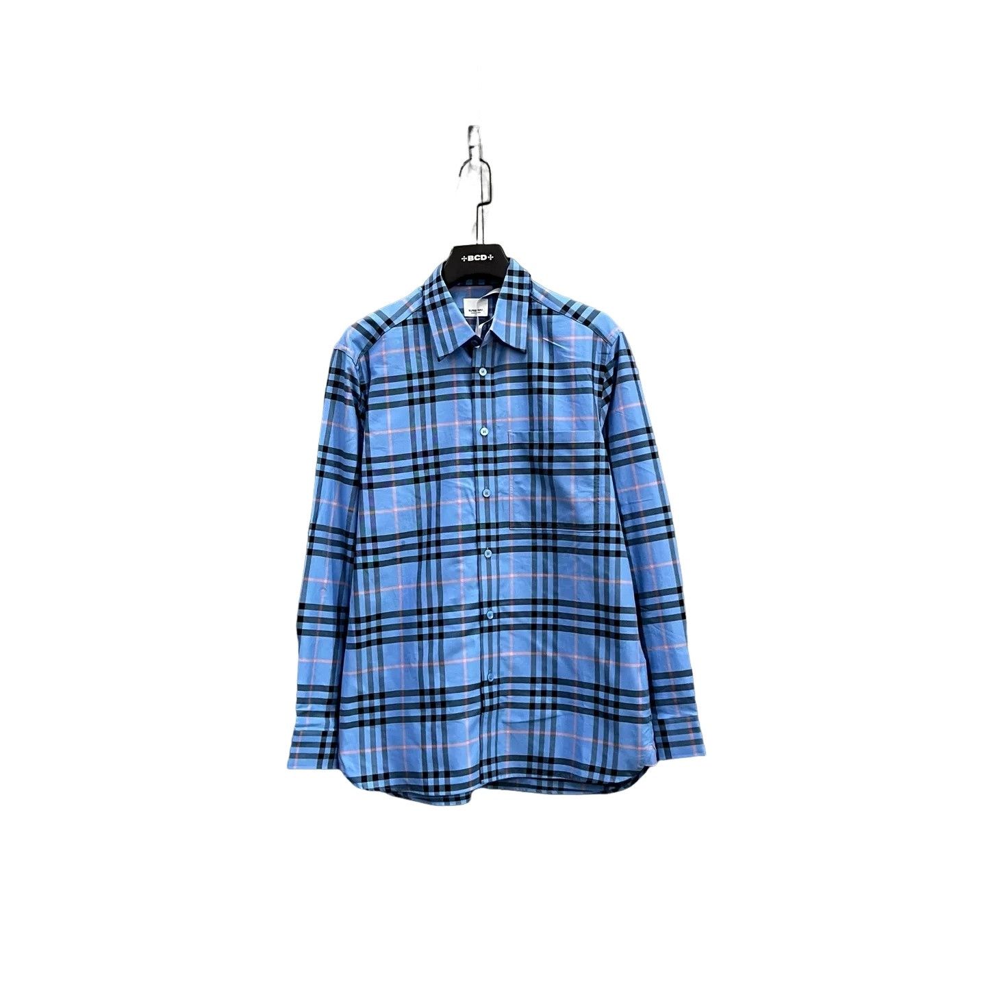 Burberry Burberry Blue Check Long Sleeve Shirt S Size US S / EU 44-46 / 1 - 1 Thumbnail