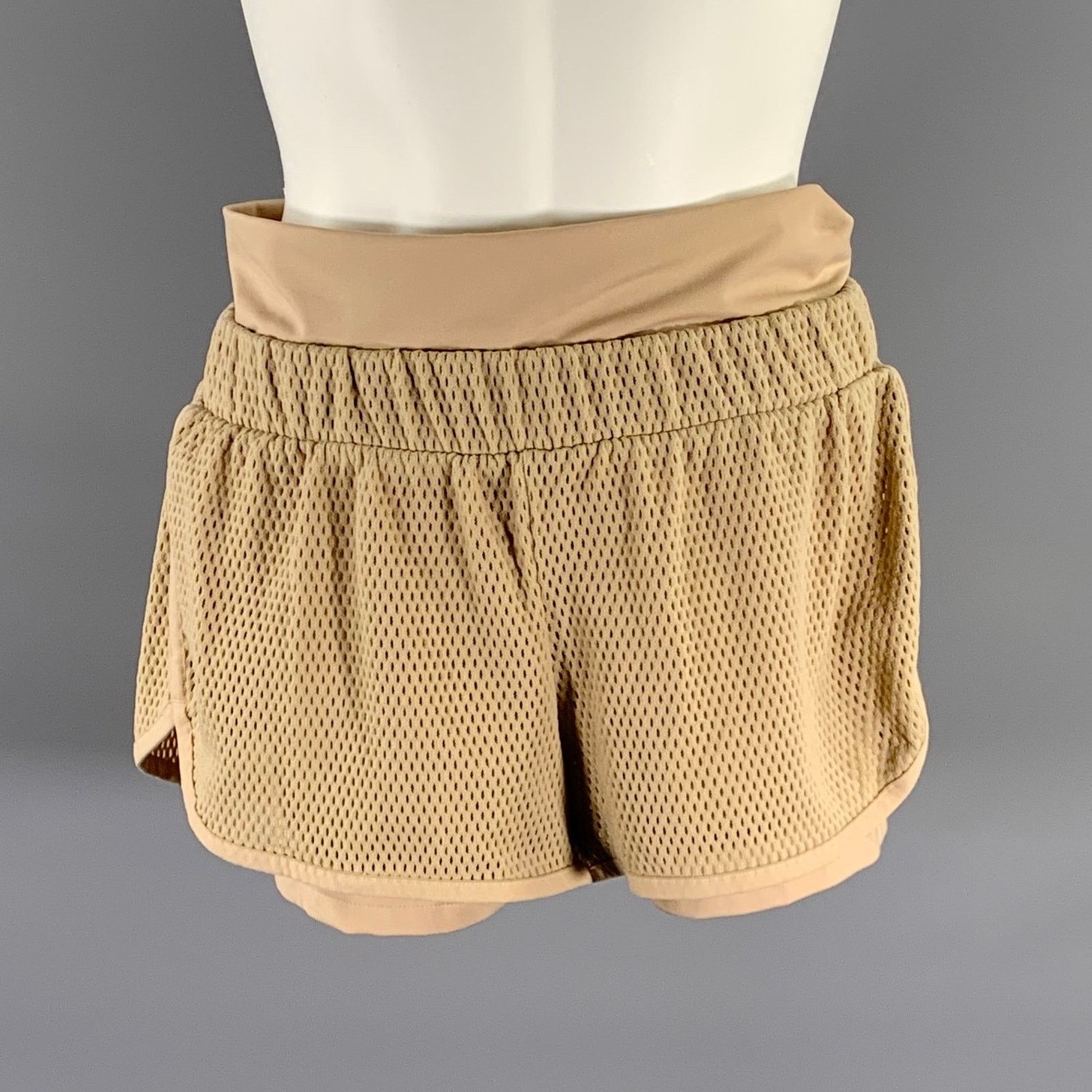 Stella McCartney STELLA McCARTNEY Size XS Tan Nylon Spandex Runner Shorts Size 25" / US 0 / IT 36 - 1 Thumbnail