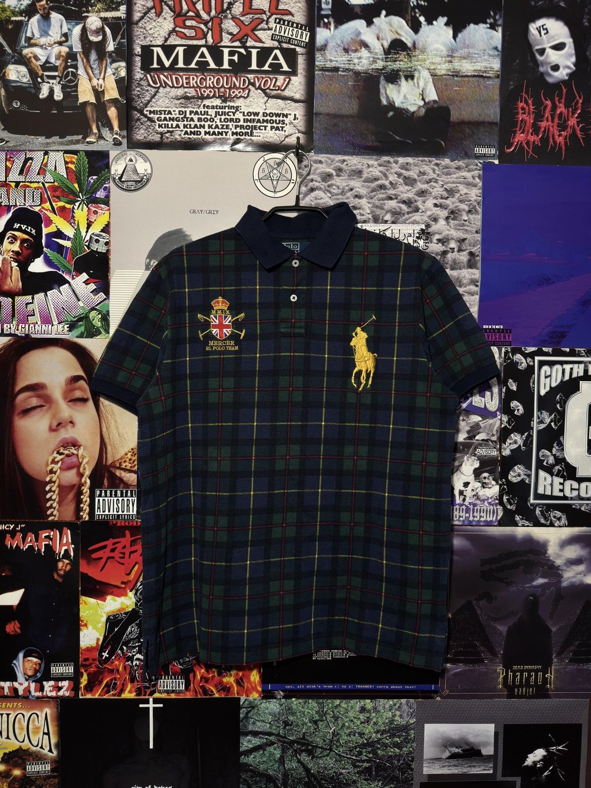Vintage Polo Ralph Lauren Plaid Mercer Polo Team