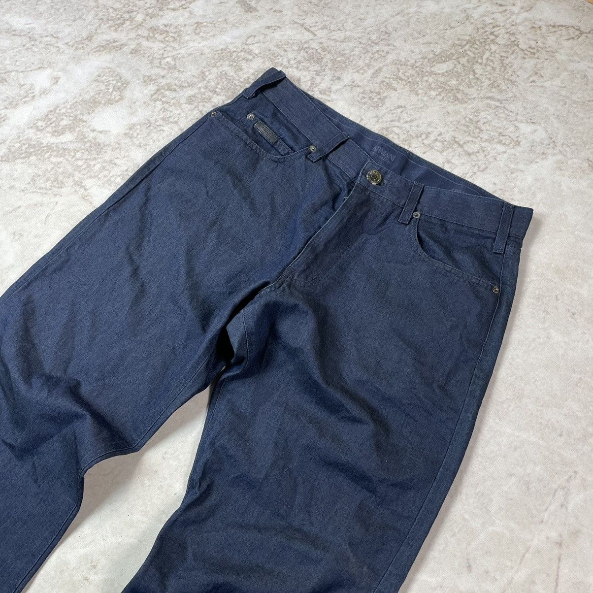 Armani × Giorgio Armani Armani Collezioni Italy Real Baggy Mettalic Logo Pants Size US 32 / EU 48 - 4 Thumbnail