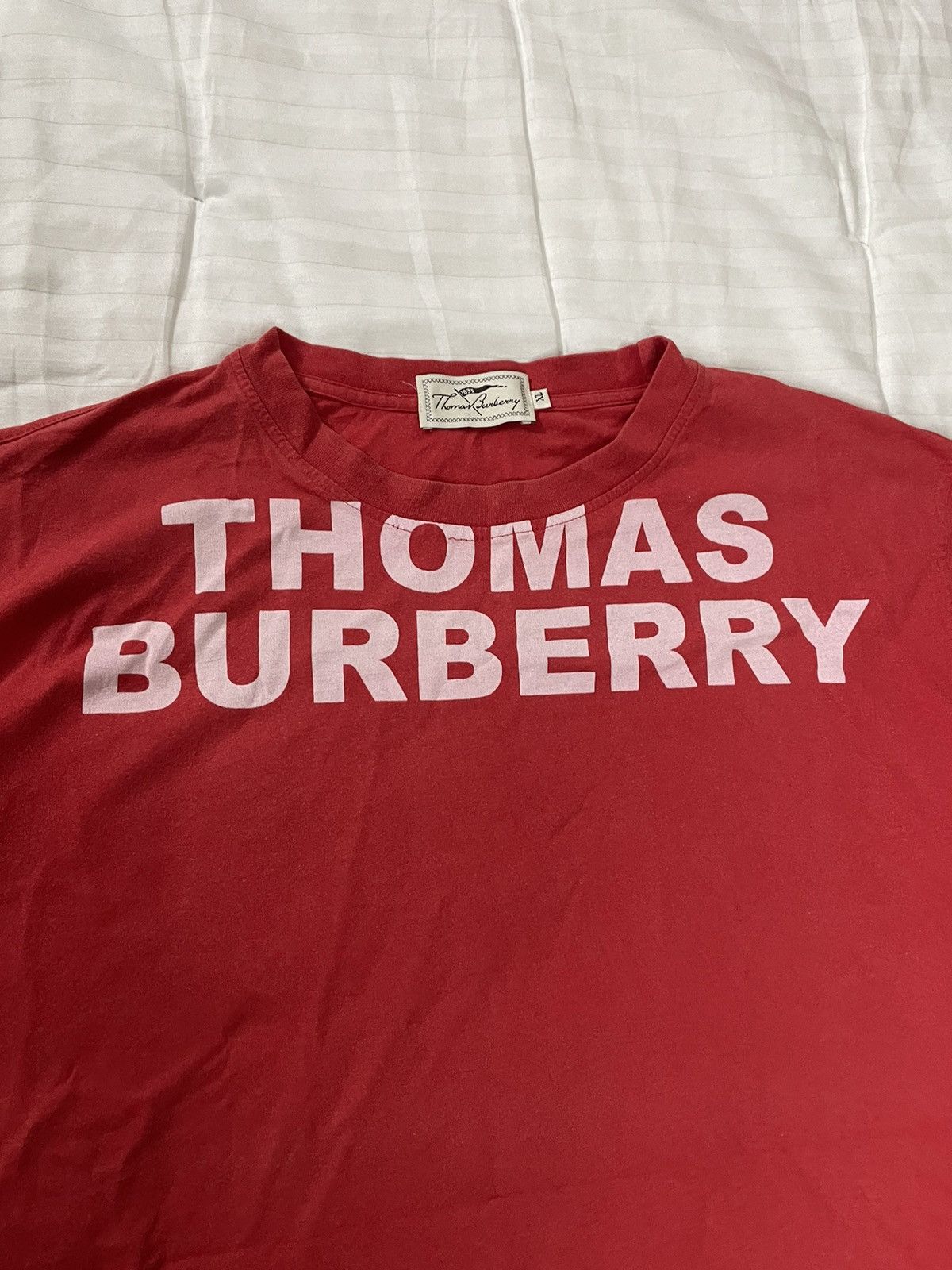 Burberry Vintage Rare Thomas Burberry Big Logo T-shirt Size US XL / EU 56 / 4 - 4 Thumbnail