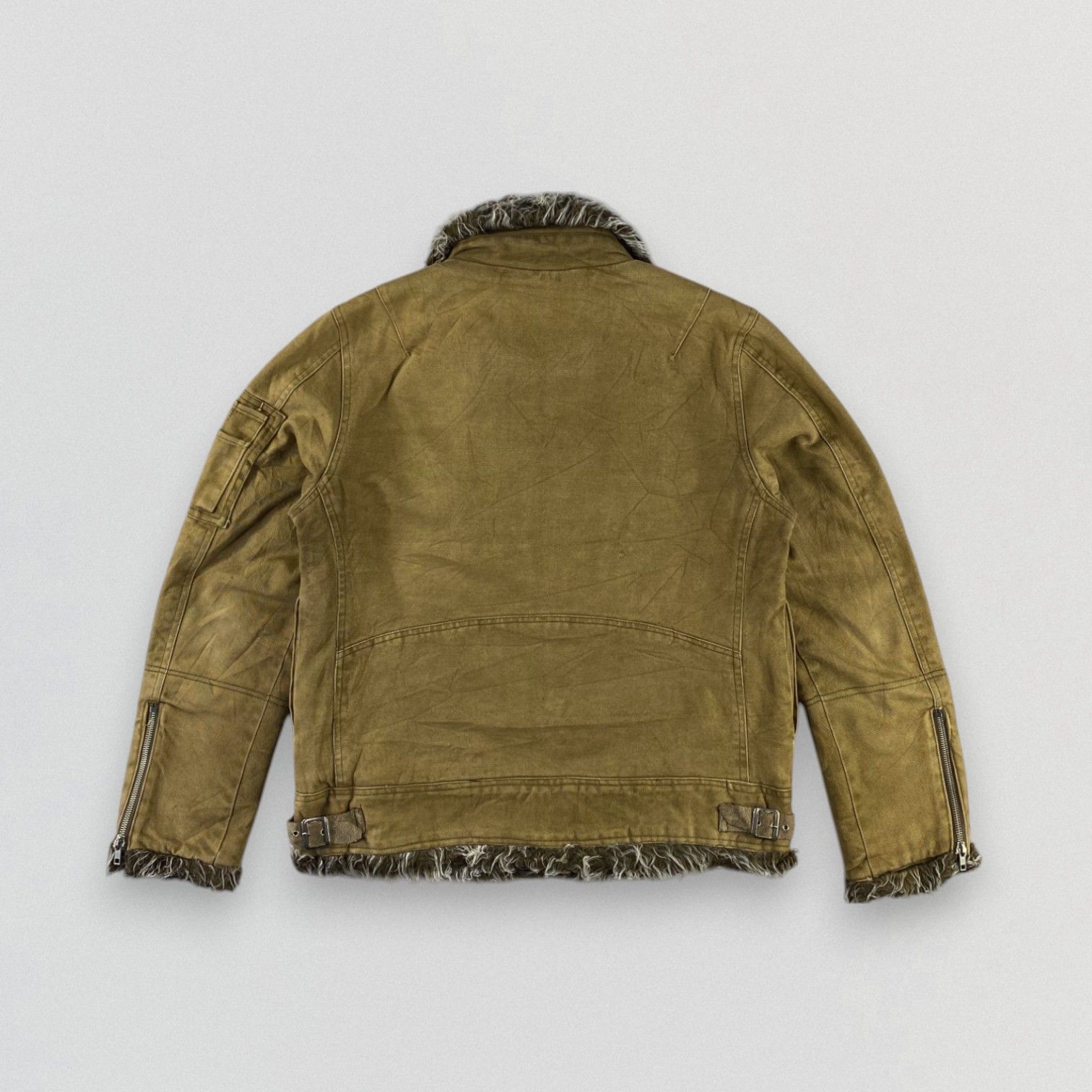 Japanese Brand Vintage Japanese Brand Jacket Fur Collared Military Jacket Size US M / EU 48-50 / 2 - 3 Thumbnail
