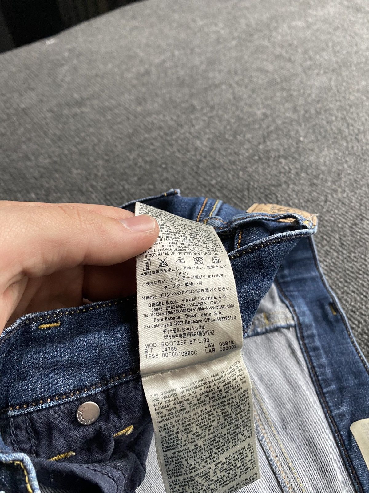 Diesel 🔥Opium Punk Diesel Bootcut Bootzee-st Blue jeans 29 sexy y2k Size 29" - 4 Thumbnail