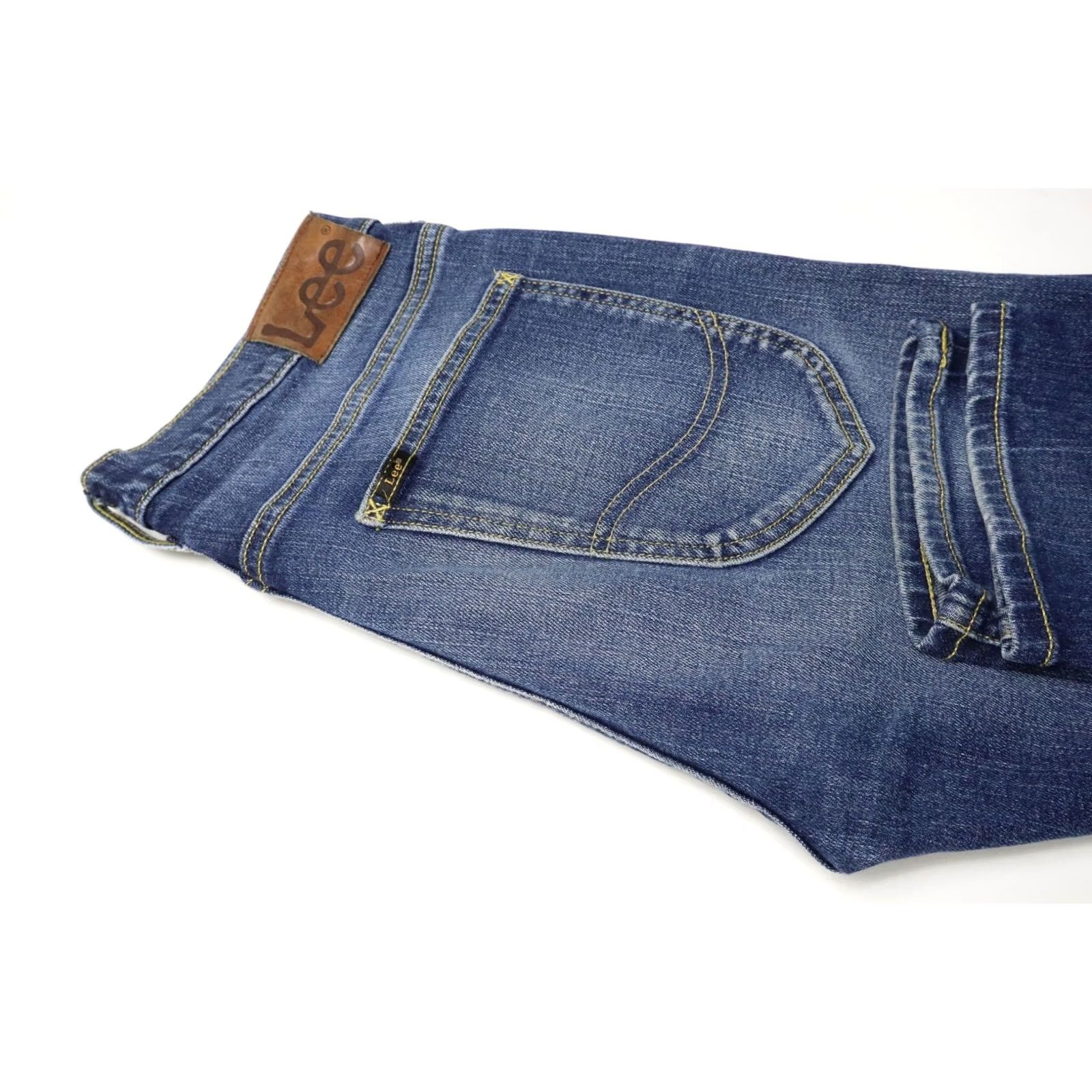 Lee Lee Luke Jeans Men's W31/L32 Fade Effect Whiskers Zip Fly Blue Stretch Slim Fit Size US 31 - 7 Thumbnail