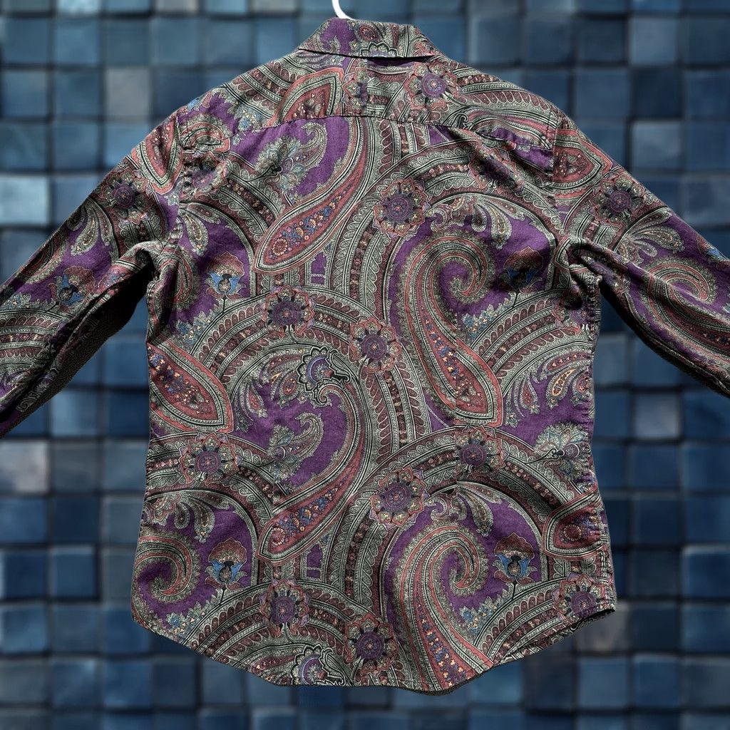 Ralph Lauren Lauren Ralph Lauren Shirt Womens Medium Purple Paisley Print Button Up Geometric Size M / US 6-8 / IT 42-44 - 1 Thumbnail