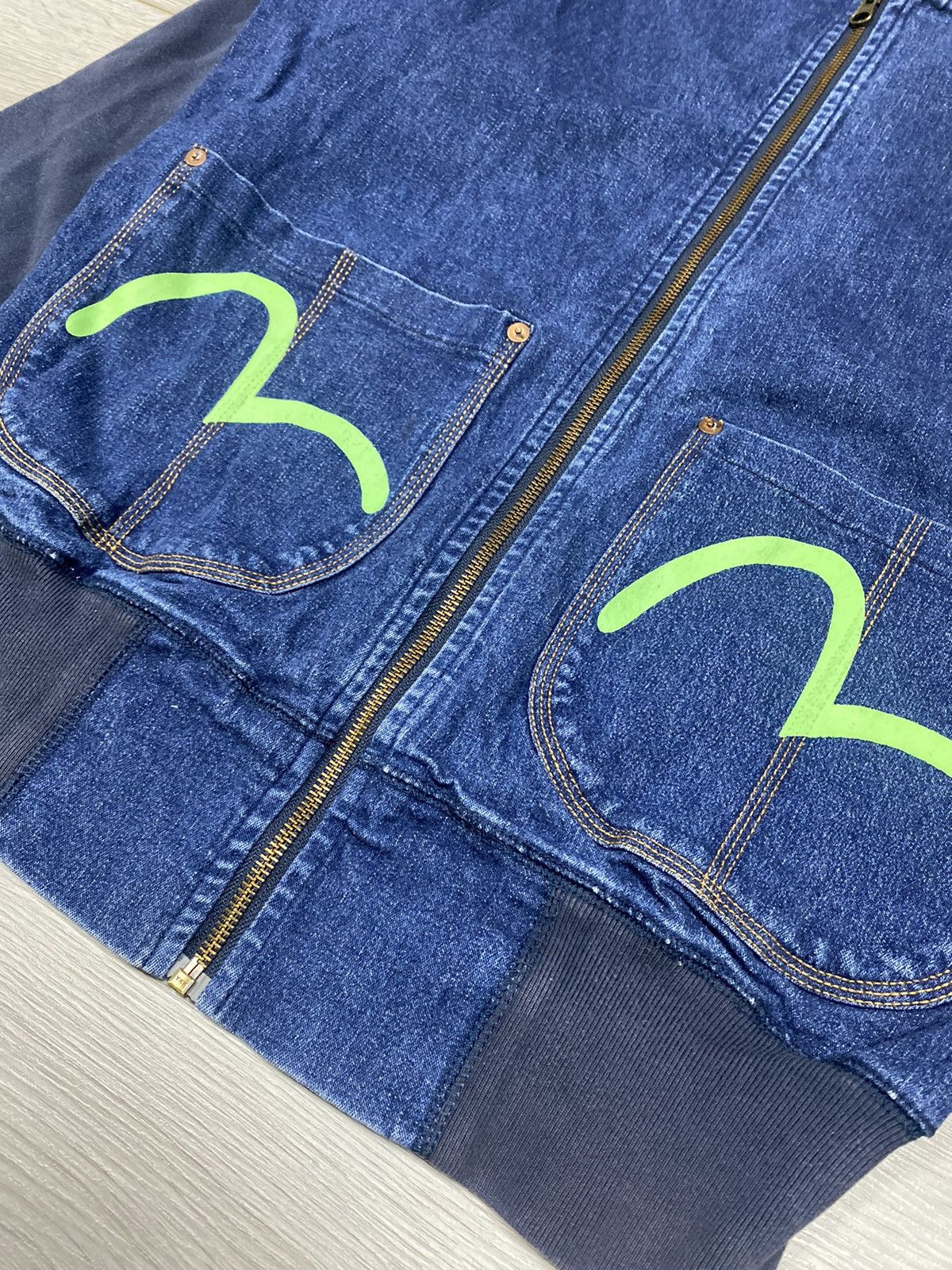Evisu Evisu RARE vintage denim big seagull hoodie Size US M / EU 48-50 / 2 - 5 Thumbnail