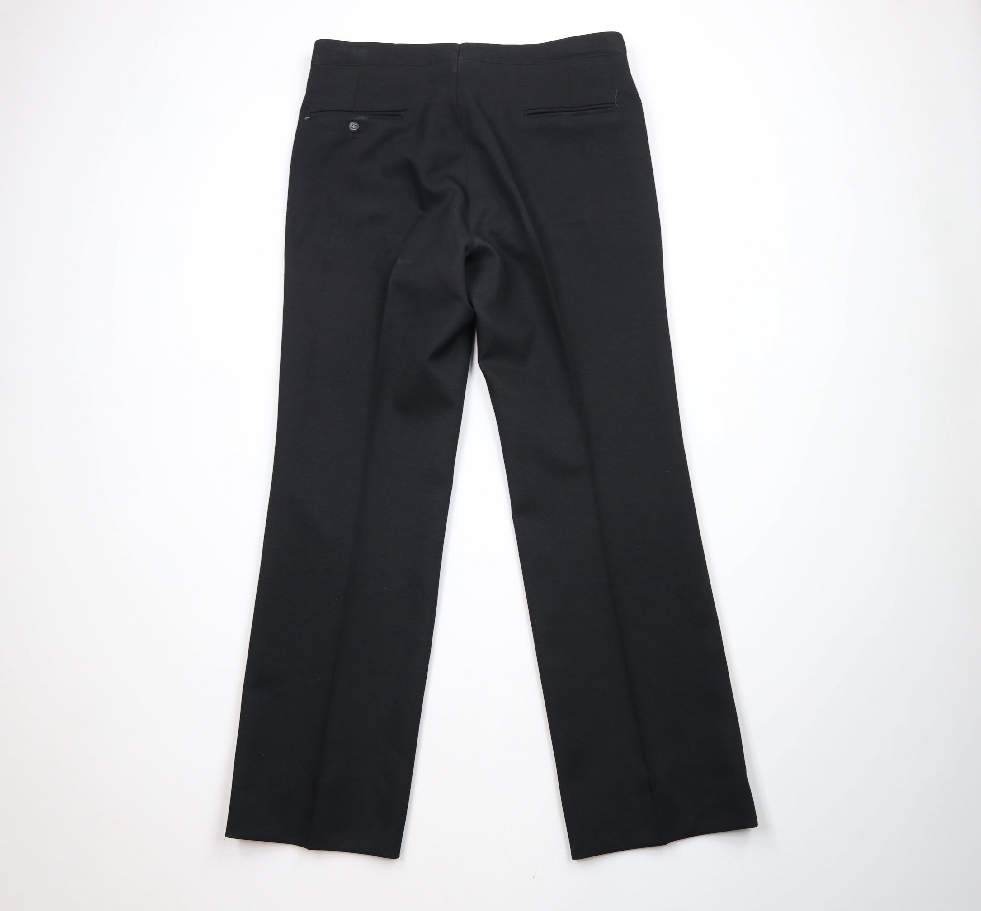 Vintage Vintage 70s Streetwear Flared Wide Leg Chino Pants Black USA Size US 34 / EU 50 - 13 Thumbnail