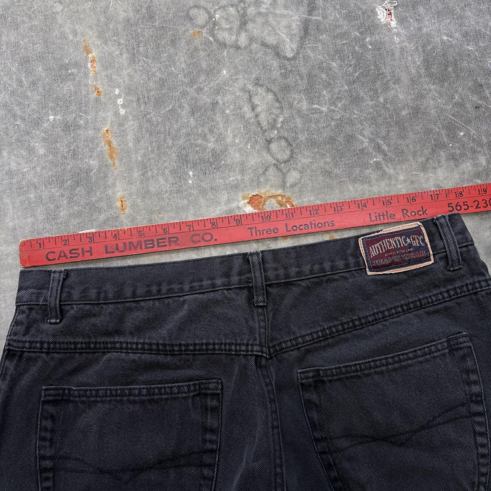 Vintage Vintage 90s Y2K Black Grunge Skater Baggy Denim Shorts Jorts Size US 36 / EU 52 - 4 Thumbnail