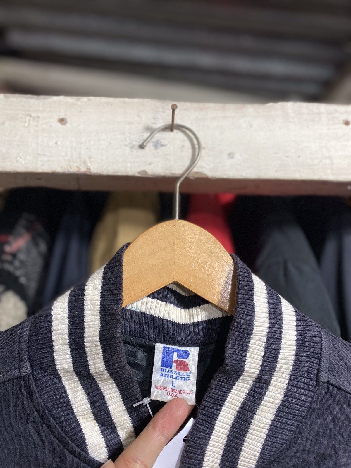 Russell Athletic × Vintage Vintage Russel Athletic Varsity Jacket Size US L / EU 52-54 / 3 - 3 Thumbnail