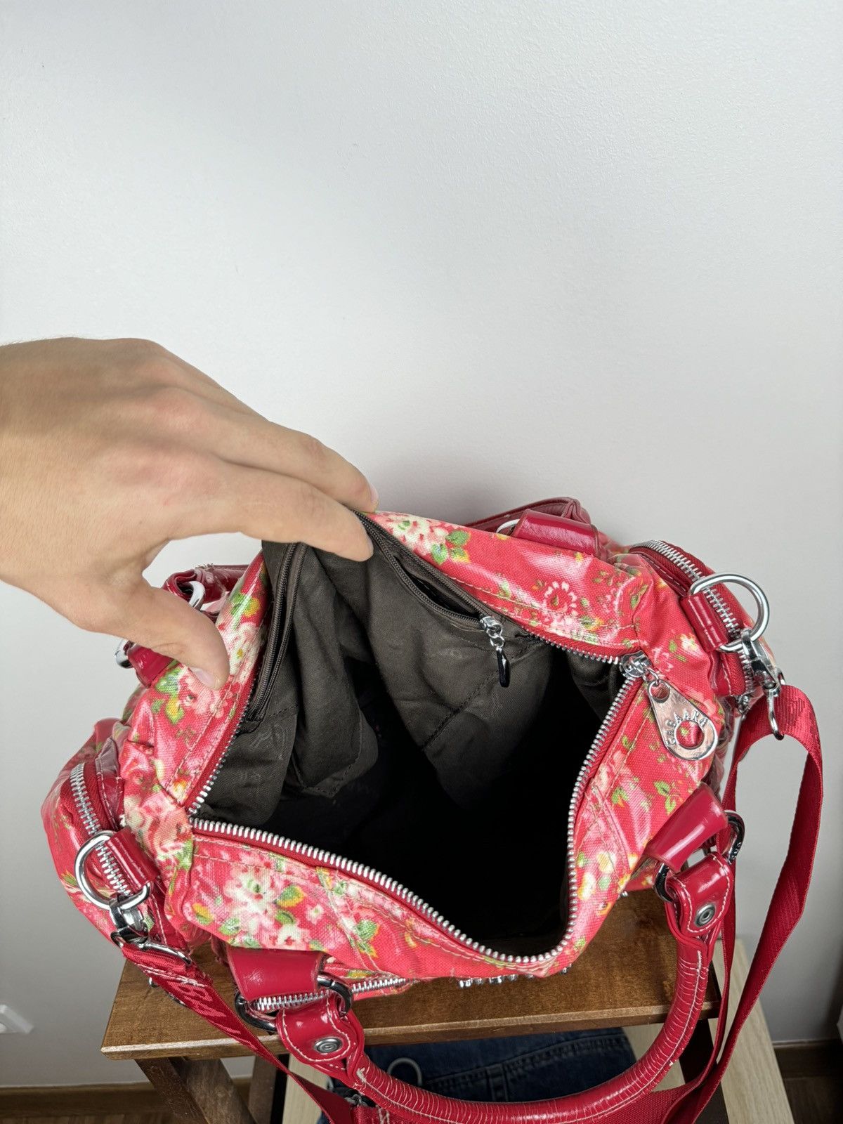 Other Vintage pink bag with flowers y2k style original item Size ONE SIZE - 5 Thumbnail