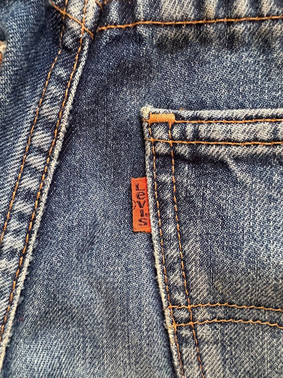LVC × Levi's × Levi's Vintage Clothing Vintage 90s Levis 505 Orange Tab Patch Distressed Baggy Jean Size US 32 / EU 48 - 12 Thumbnail