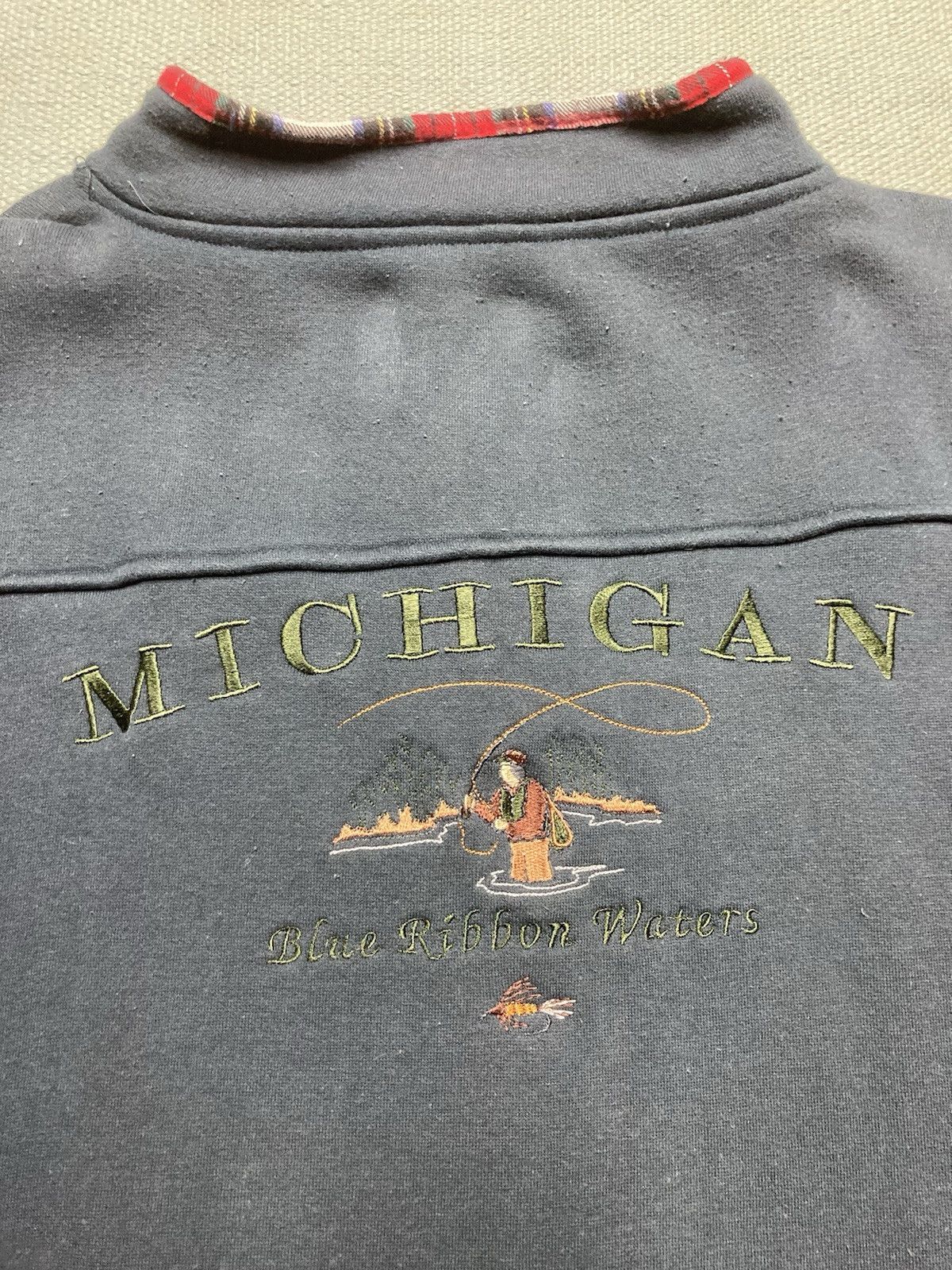 Vintage Vtg sweatshirt Snowshoe Thompson Michigan fishing henley XL Size US XL / EU 56 / 4 - 2 Thumbnail