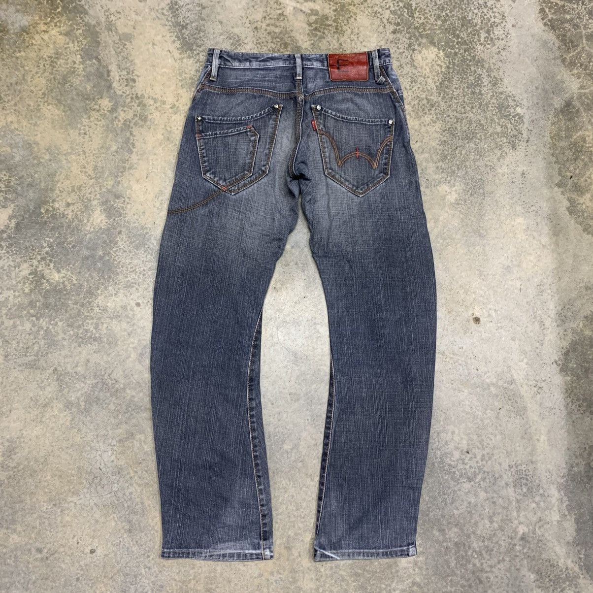 Edwin × Japanese Brand × Vintage Vintage Edwin Clawmark Fade Distressed Jean Size US 29 - 2 Thumbnail
