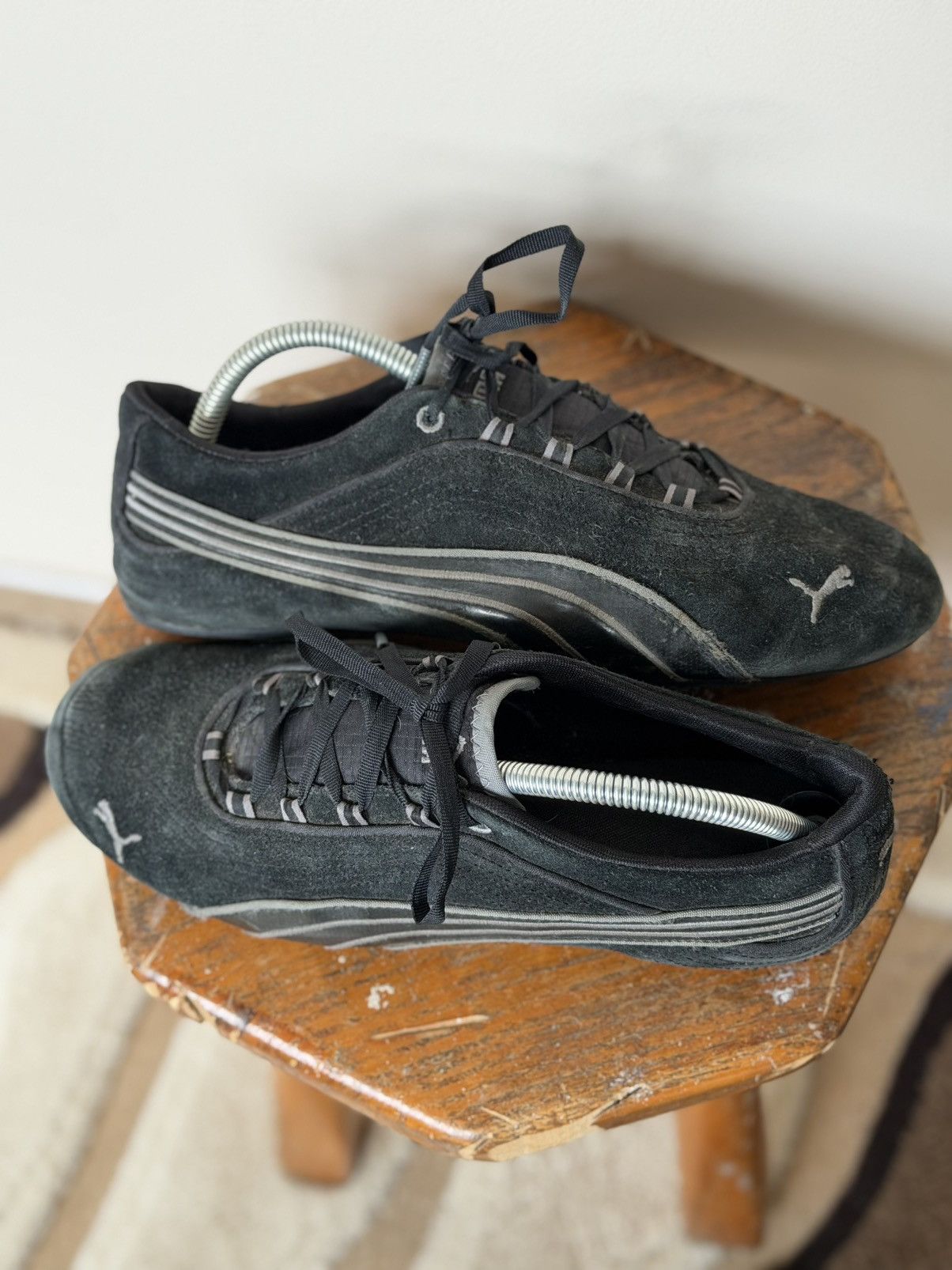 Puma Puma Speedcat Black Leather Suede Sneakers Y2K Size US 7 / EU 40 - 4 Thumbnail