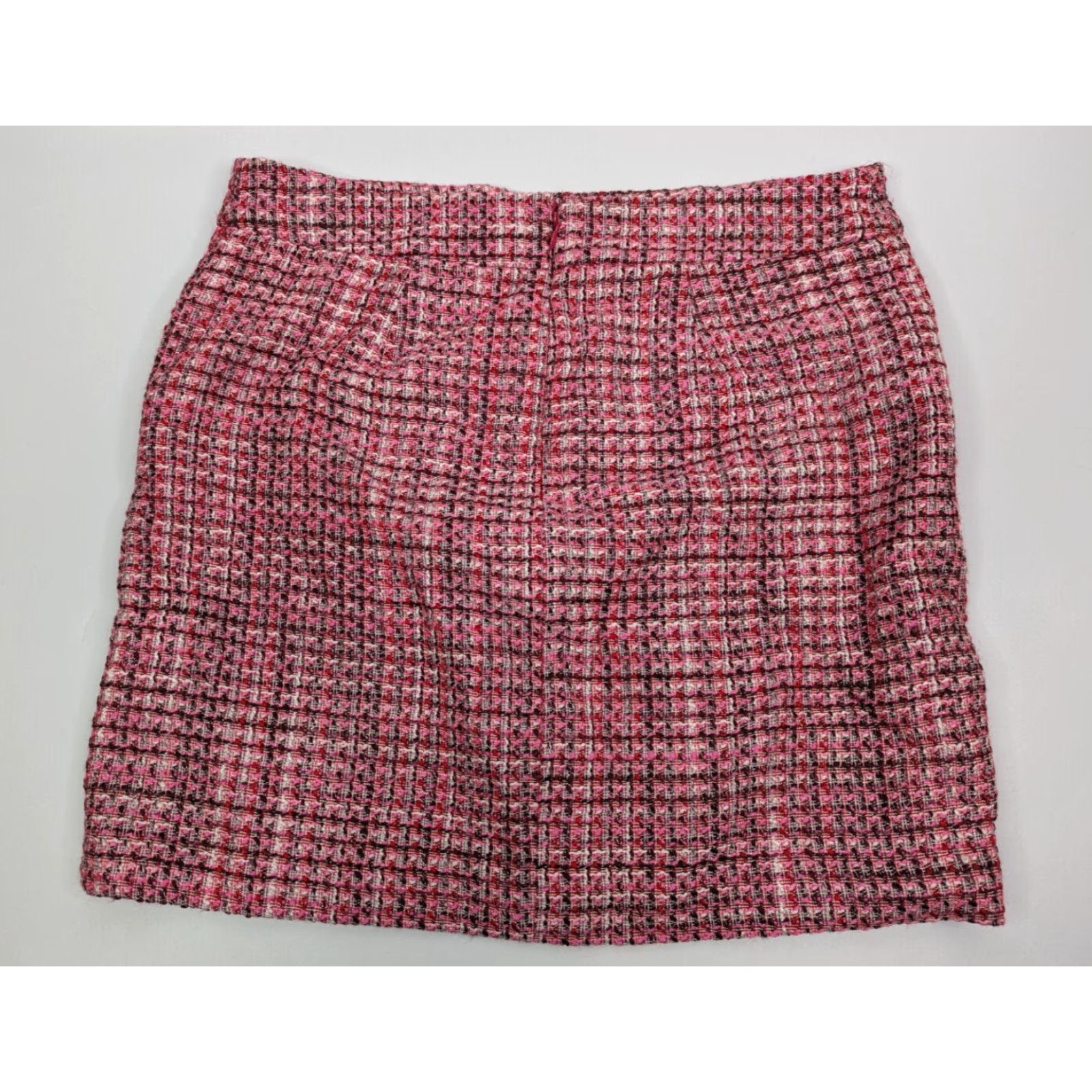 White House Black Market White House Black Market Tweed Pencil Skirt Zipper Pocket Women's 10 Pink A-Line Short Career Preppy Workwear Party/Cocktail Womens Size 32" / US 10 / IT 46 - 3 Thumbnail