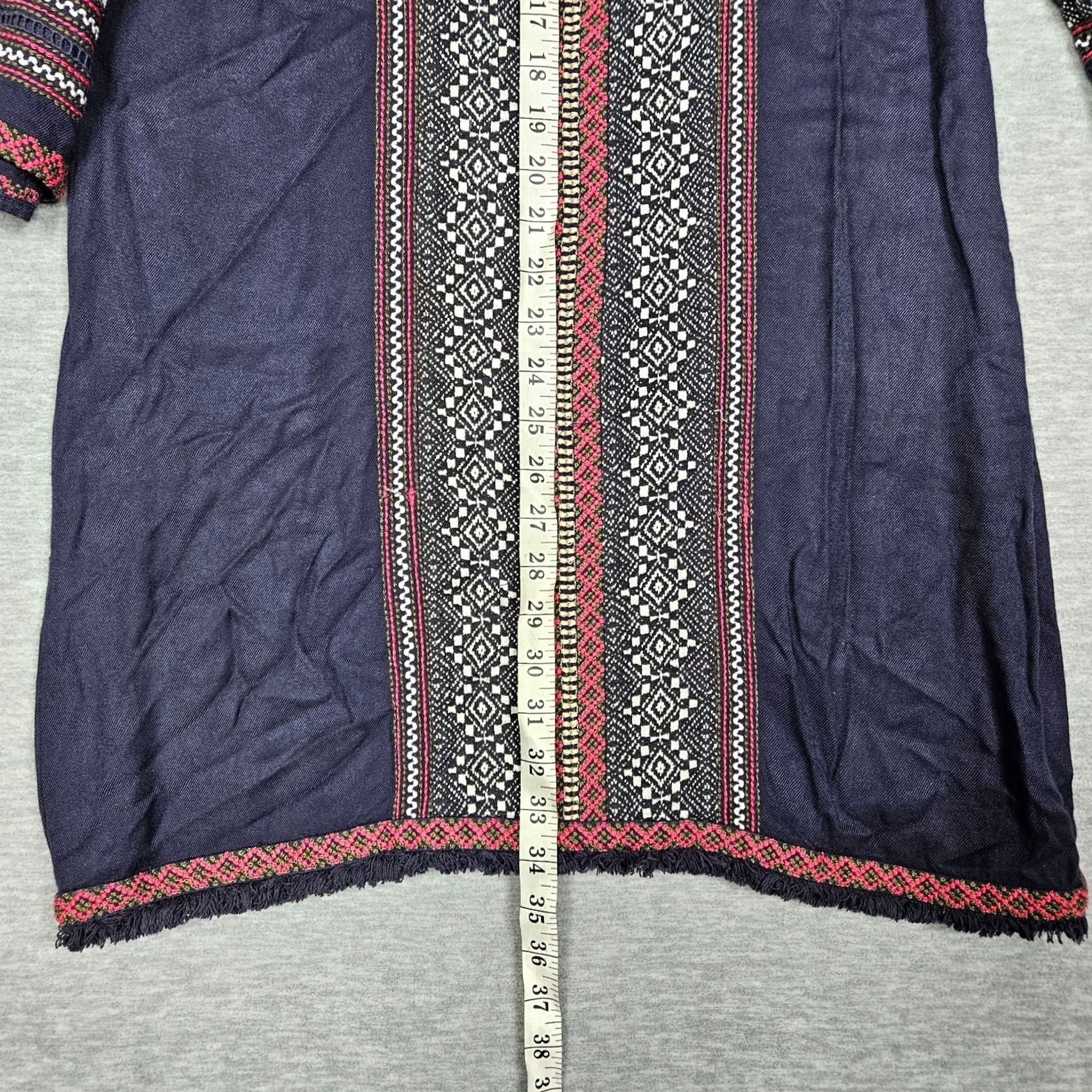 Anthropologie Anthropologie Akemi + Kin Size 8 Women's Blue Embroidered Tunic Shift Dress Size M / US 6-8 / IT 42-44 - 4 Thumbnail