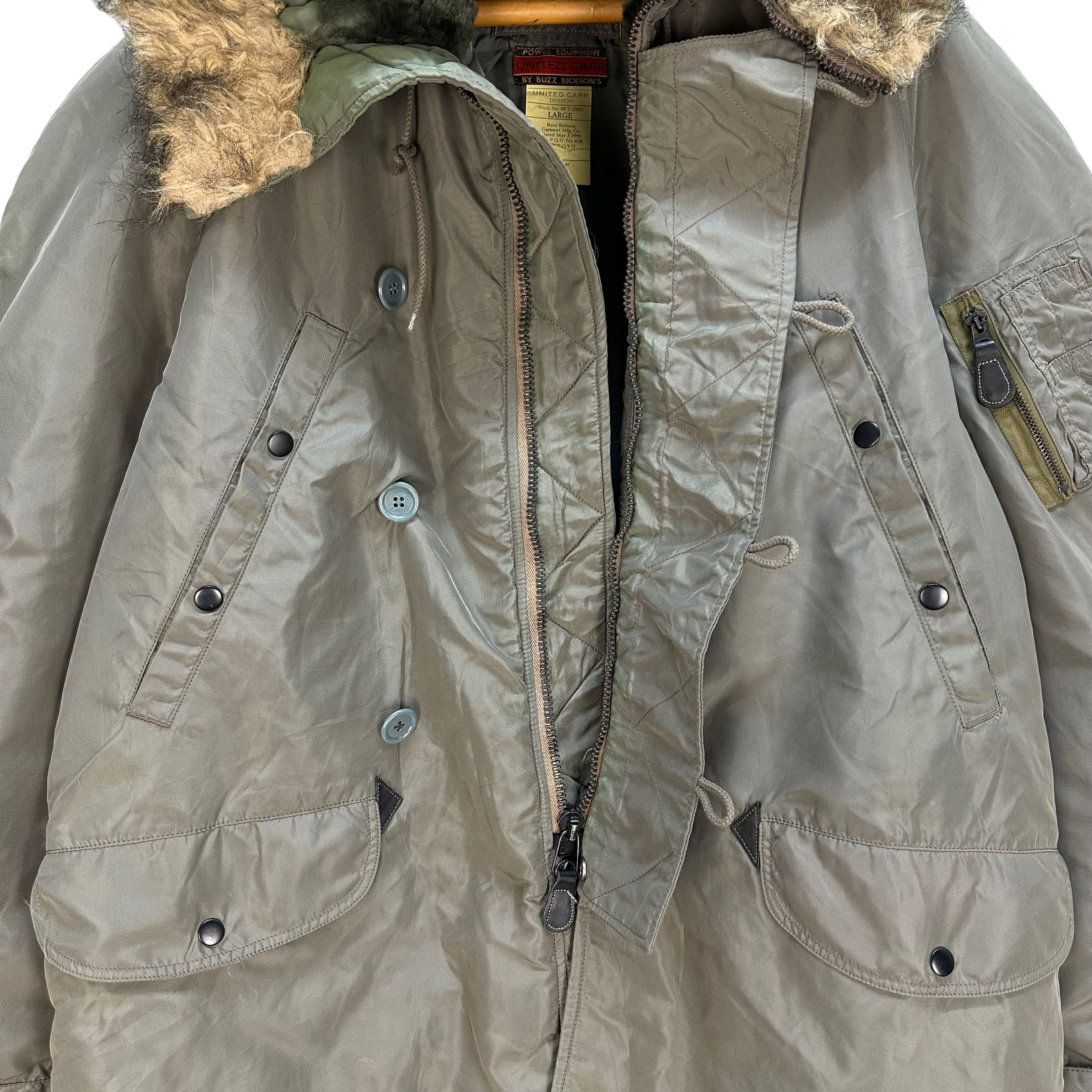 Buzz Rickson's United Carr by BUZZ RICKSON'S Fur Hoodie Parka #A8-0201 Size US L / EU 52-54 / 3 - 6 Thumbnail