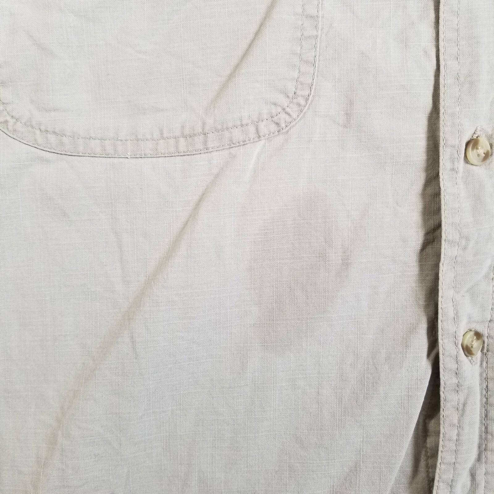 Wolverine Wolverine Large Tan 100% Cotton Button Up Short Sleeve Shirt Size US L / EU 52-54 / 3 - 4 Thumbnail