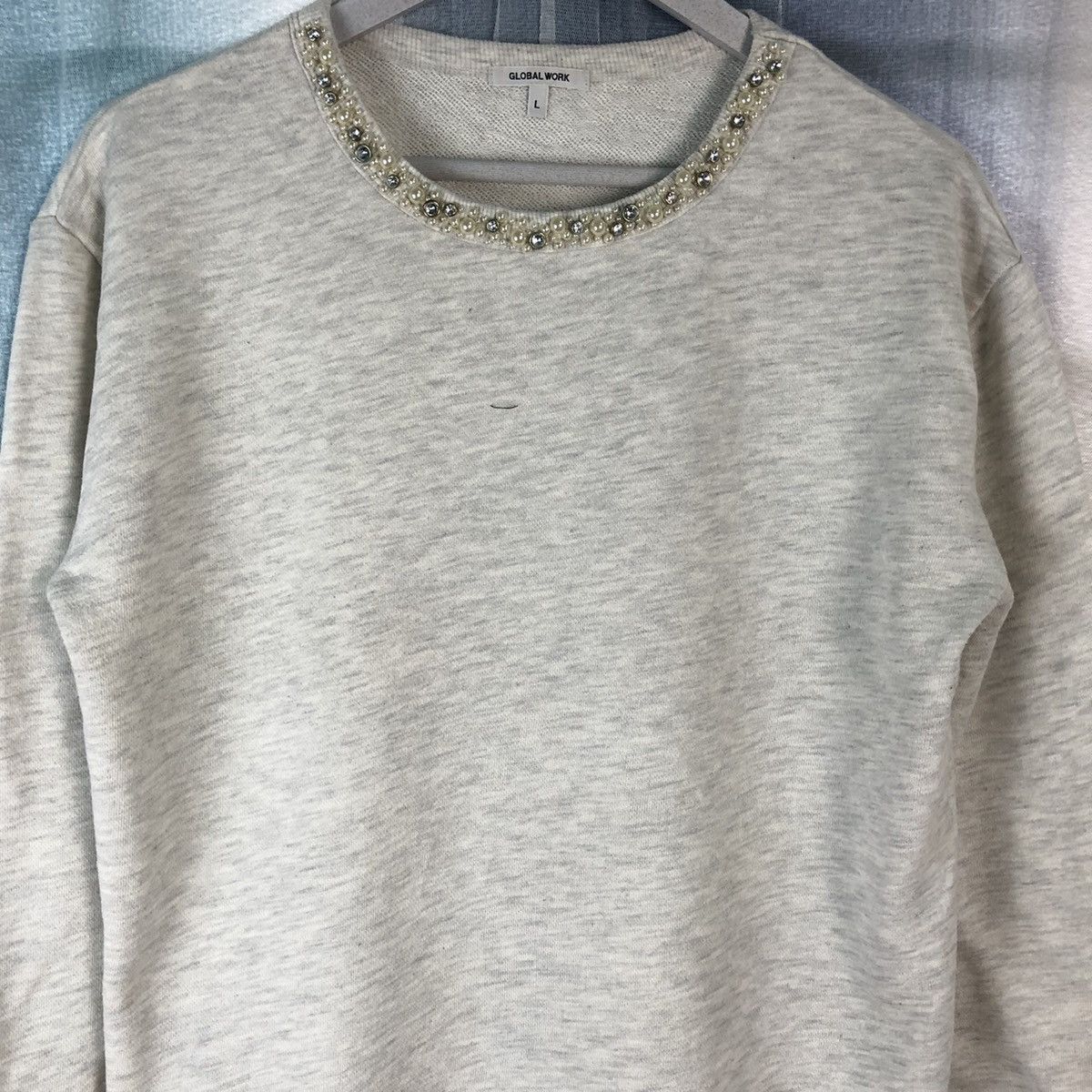 Global Work × Japanese Brand Global Work Grey Sweatshirt #921 Size L / US 10 / IT 46 - 5 Thumbnail