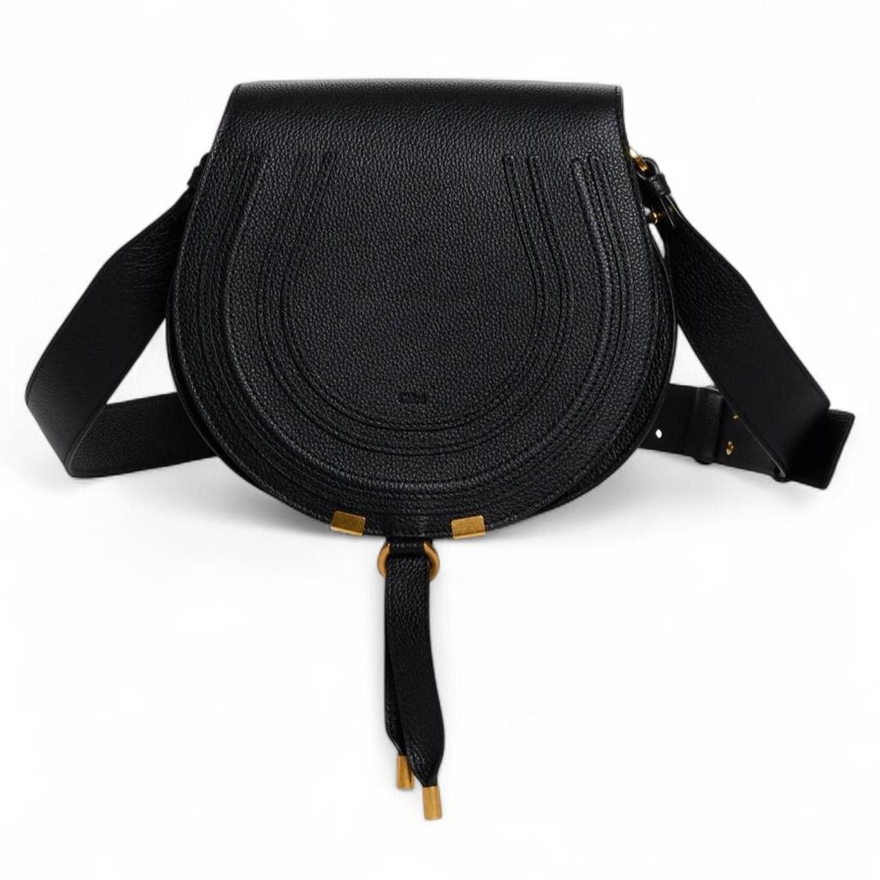 Chloe Chloe black marcie large leather crossbody bag Size ONE SIZE - 1 Thumbnail