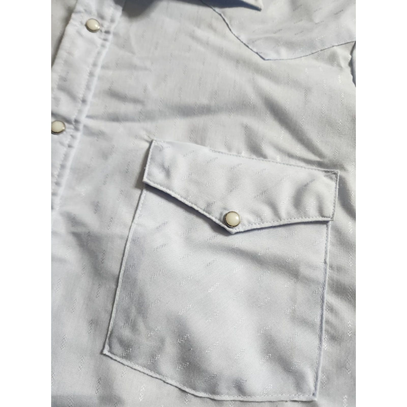 Vintage VINTAGE Western Frontier Shirt Mens M Pearl Snap Short Sleeve Collared Blue Cotton Polyester Western 80s Cowboy Vintage Mens Size US M / EU 48-50 / 2 - 2 Thumbnail