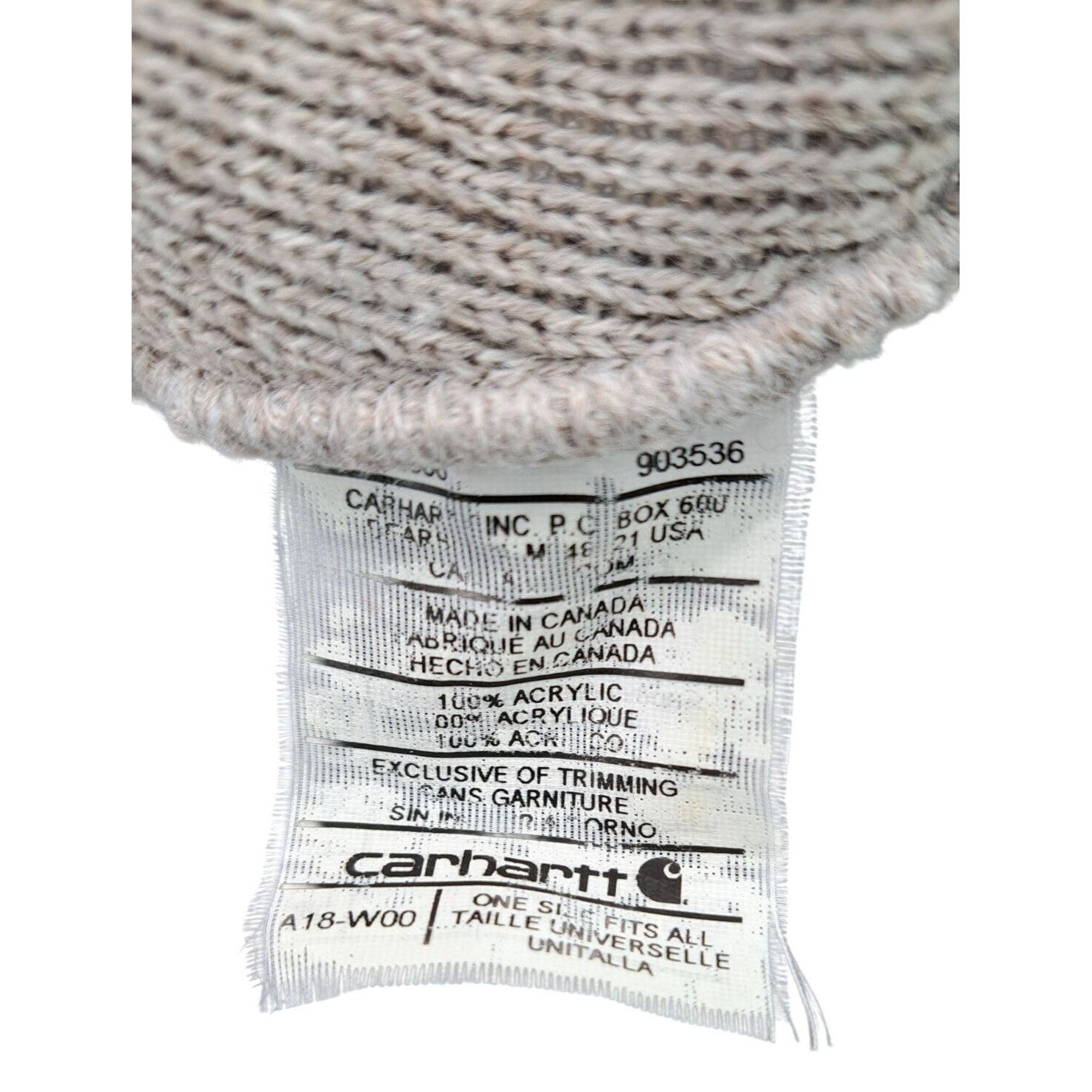 Carhartt Carhartt Acrylic Knit Beanie Tan Beige Gray Unisex Hat Cuff Size ONE SIZE - 6 Thumbnail